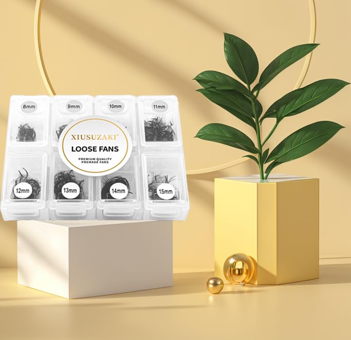 Premade Fans Eyelash Extensions 600 Fans 8D Premade Lash Fans Volume Lash Extensions 0.07 Thickness Eyelash Extension D Curl Mix 8-15mm Fluffy Soft Handmade Loose Fan(600Fans-8D-0.07-D,8-15mm)