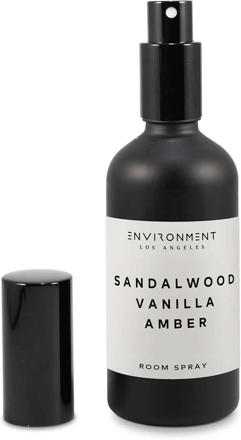 Stone Candles Environment Inspired by 5-Star Hotels HCS Room Spray, 100ml Air Freshener (Sandalwood | Vanilla | Amber) Home Fragrance Accessories, Room Perfume, Room Deodorizer, Vegan & Cruelty-Free