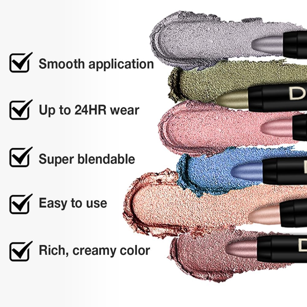 Black Cocoa Matte Cream Eye Shadow Stick Makeup for Women, Cocoa Matte Eyeliner Pencil Eyeshadow Brightener Stick for Eyes, Waterproof Eyeshadow Applicator Blendable sombras para ojos 77#