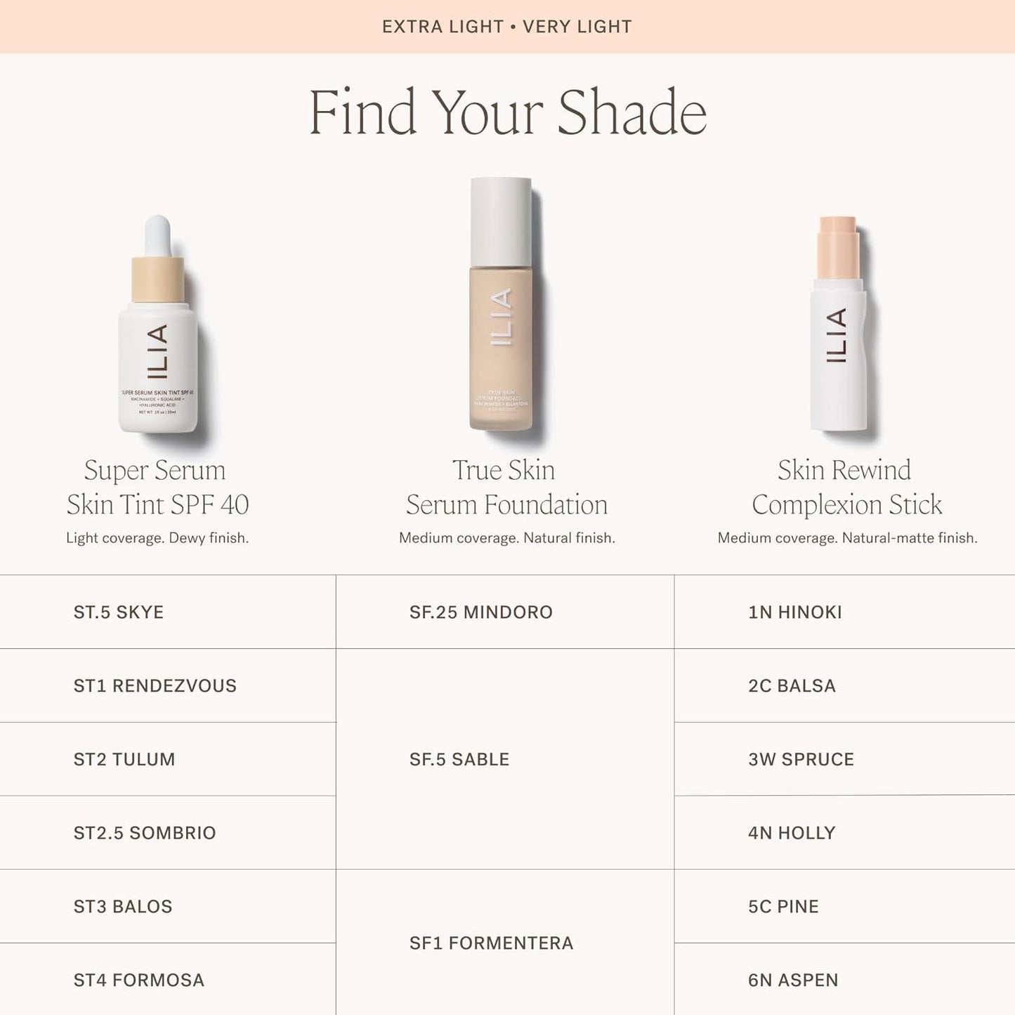 ILIA - Skin Rewind Complexion Stick - Foundation + Concealer + Skincare | Non-Toxic, Vegan, Cruelty-Free, Clean Makeup (1N - Hinoki, 0.35 oz | 10 g)