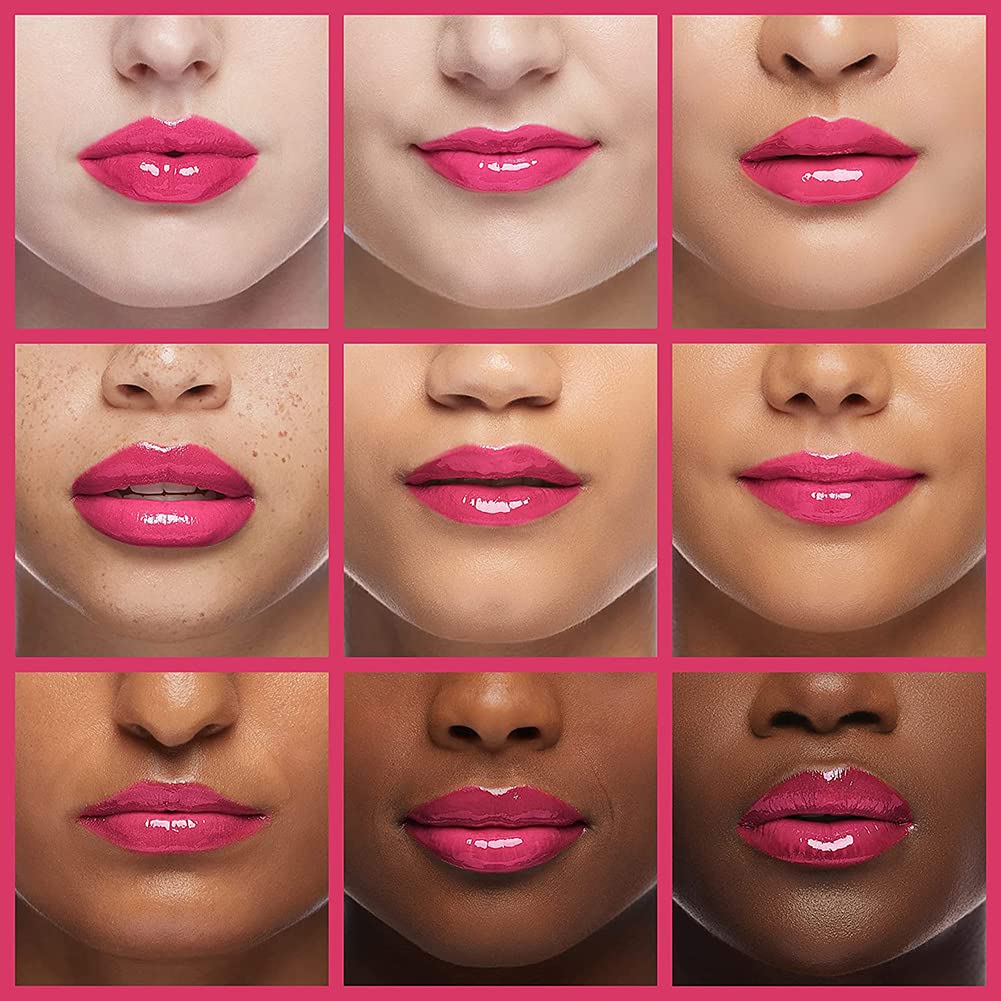 2PCS Hydrating Lip Glow Oil, Lip Oil Gloss Transparent Toot Tinted Nourishing Long Lasting Repairing Lightening Lip Lines (CHERRY) 0.2 OZ