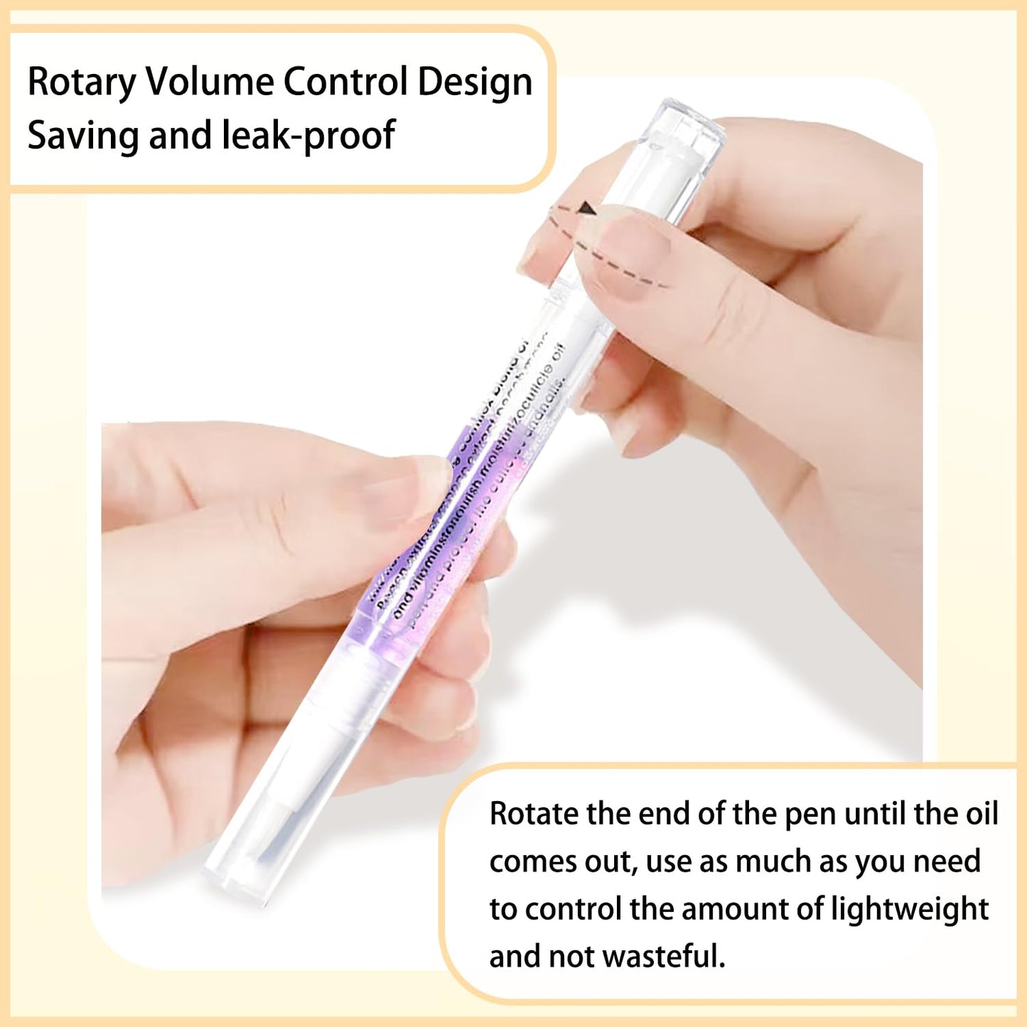 Cuticle Oil Pen Sweet Almond Nail Growth Serum and Repair Treatment Hydrating Oil for Dry Cuticles and Skin Cuticle Buddy Revitalize Nails with Radiant Cosmetics' Nail Growth Oil (6pcs)