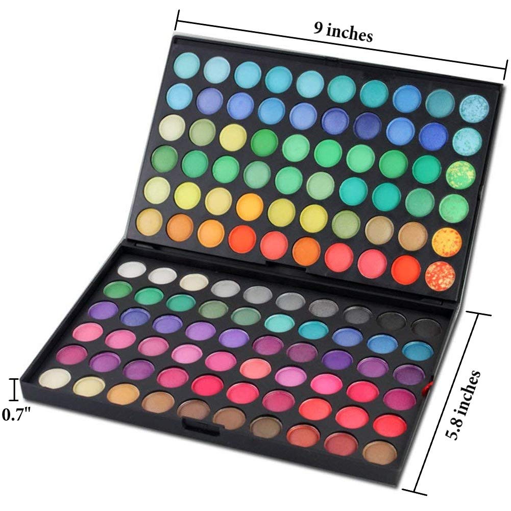 Onwon 120 Colors Makeup Eyeshadow Palette Natural Nude Matte Shimmer Glitter Pigment Eye Shadow Pallet Waterproof Smokey Professional Cosmetic Beauty Kit Set