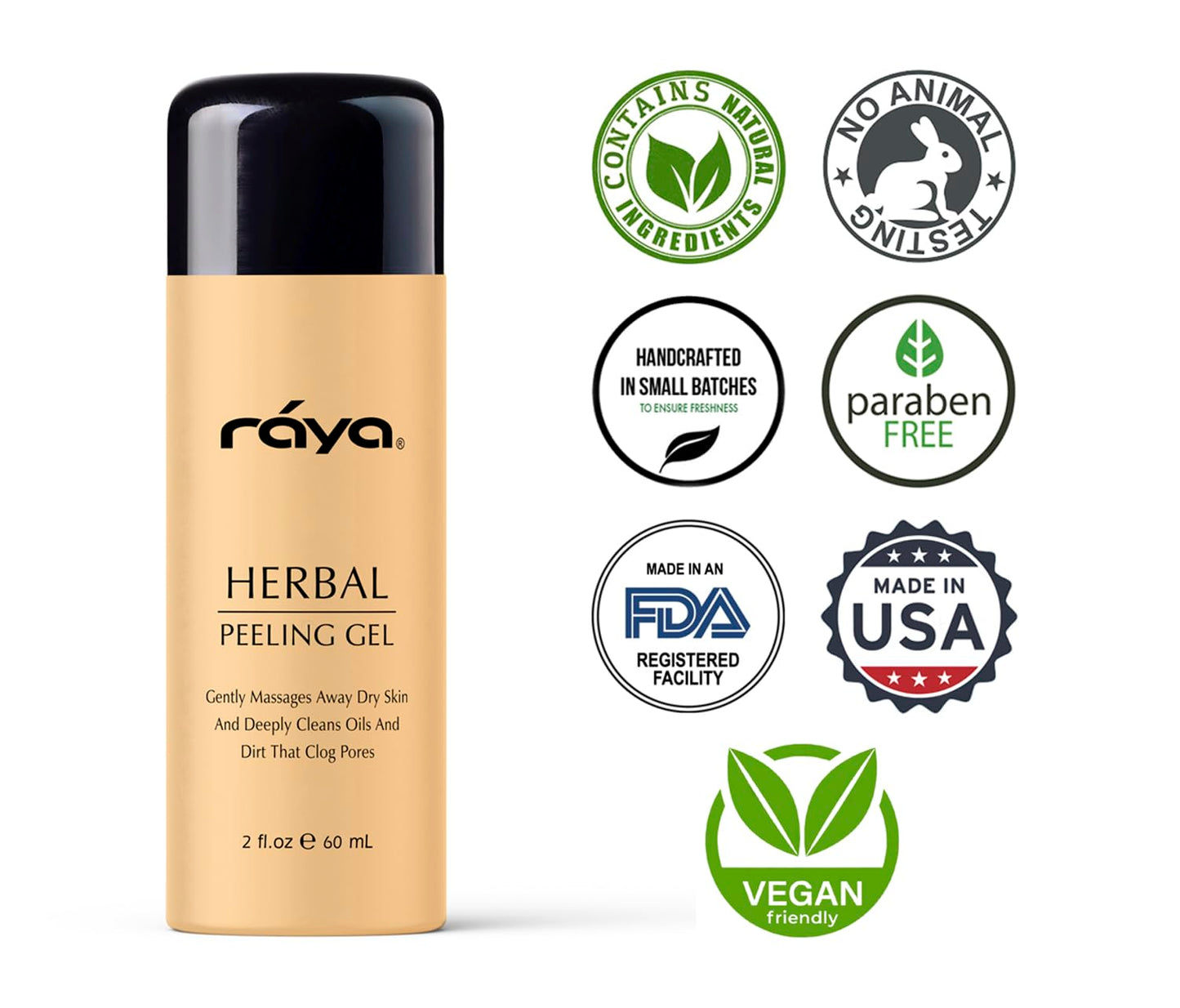 RAYA Herbal Facial Peeling Gel (110) | Gentle and Soft Exfoliator for Oily Skin | Helps Minimize Pores and Brighten Complexion