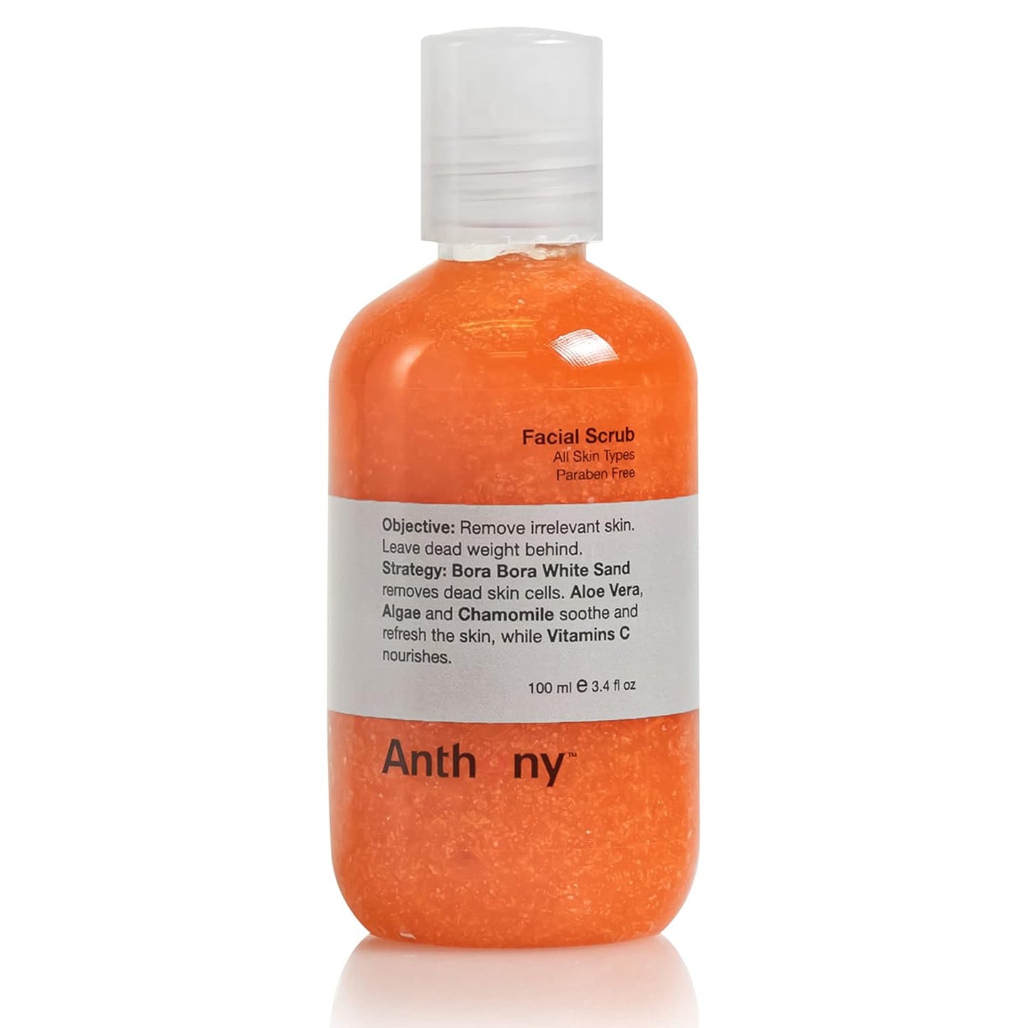 Anthony Facial Scrub – Men’s Exfoliating Face Wash with Vitamin C, Aloe, Chamomile and Algae for Deep Cleansing and Detoxifying 3.4 Fl Oz