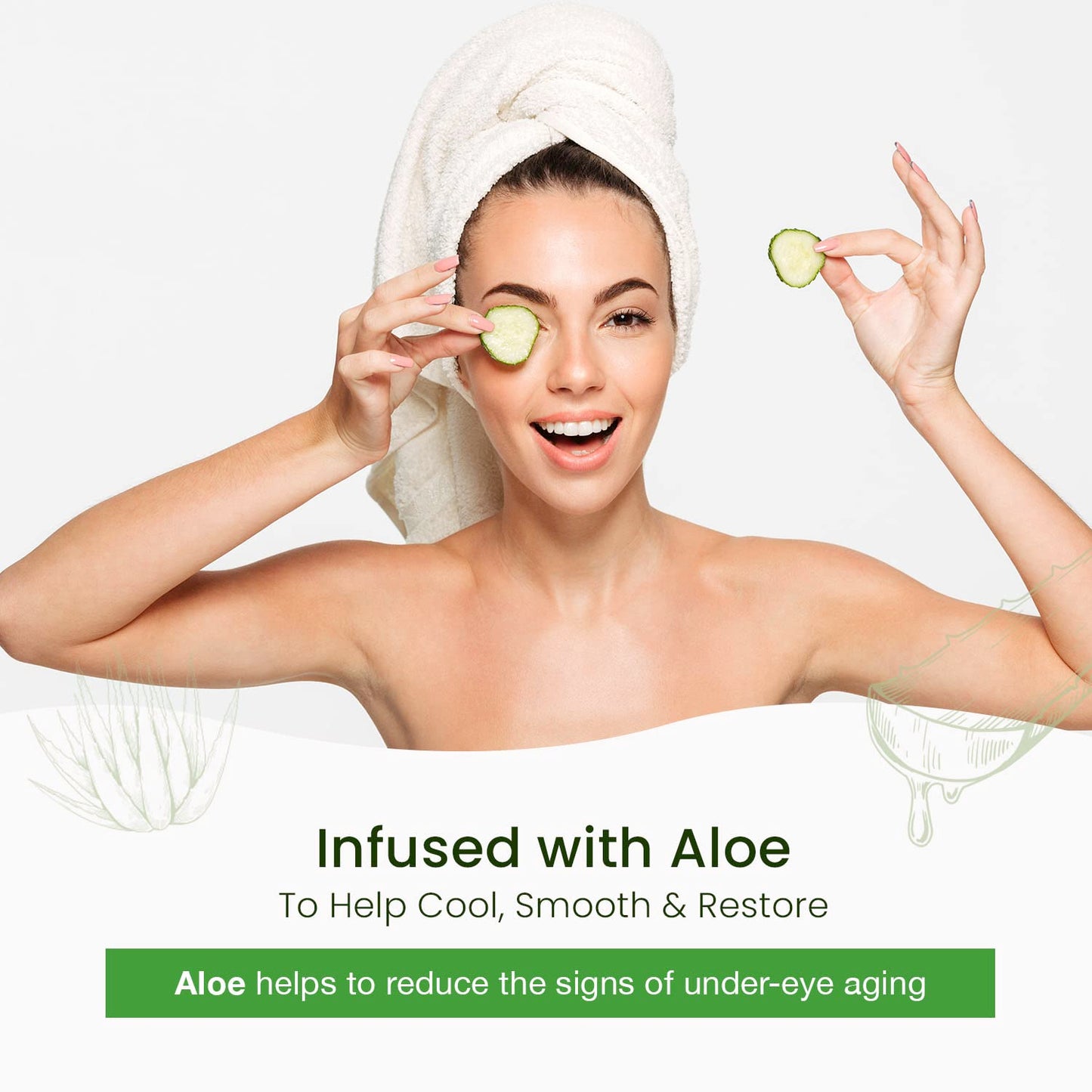 Cucumber & Aloe Under Eye Patches - 25 Pairs (5 Packs) Diminishes Dark Circles & Puffiness, Anti-aging, Cooling & Soothing Under Eye Pads - Korean Skin Care For All Skin Types -
