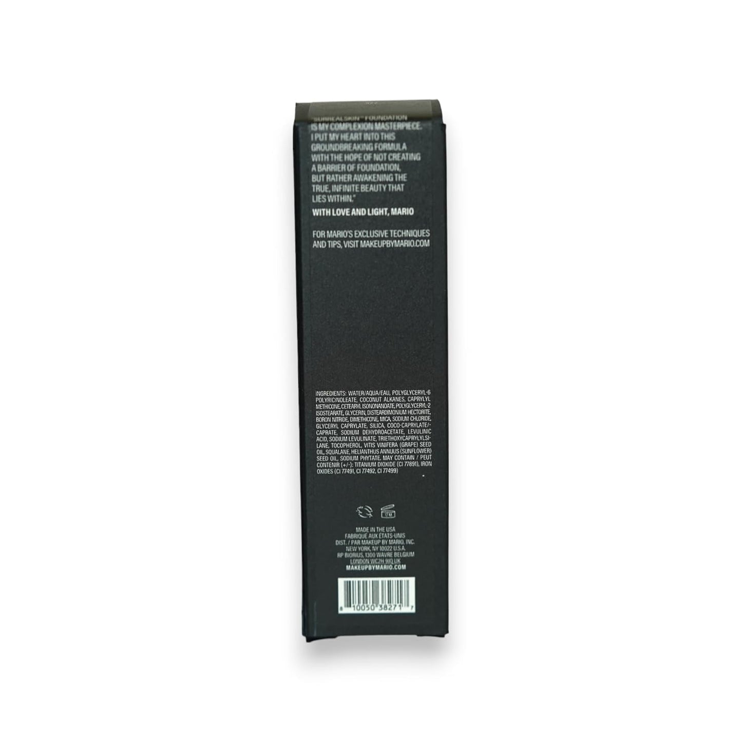 MAKEUP BY MARIO SurrealSkin Liquid Foundation, Liquid Formula, Vegan, Long-wearing coverage, Hydrating, Natural Finish, Size 30 mL (22C - medium dark with cool undertone)