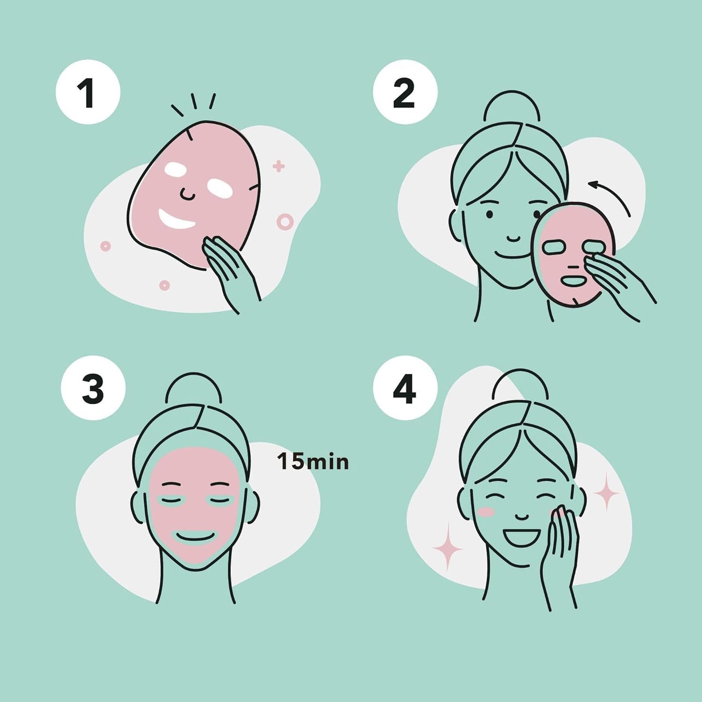 Celavi Essence Facial Face Mask K-Beauty Skincare Korea Skin Care Moisturizing 12 Pack B Set