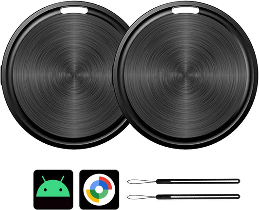 Air Tags-2 Pack Android Tracker Tag, Work with Google Find Hub App (Android Only), Loud Sound, Replaceable Battery, for Keys, Luggage, Suitcase, Backpack, Wallet