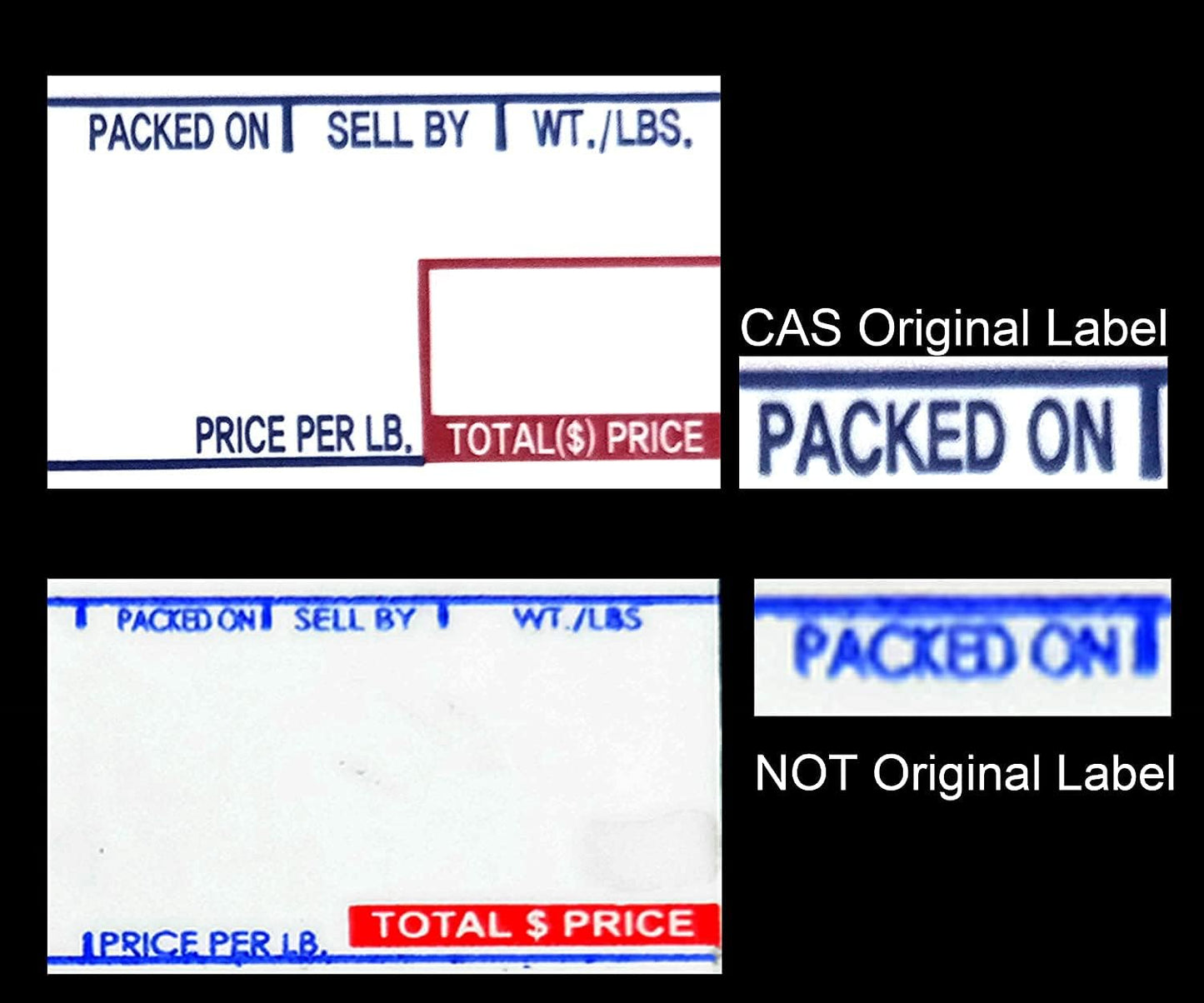 VisionTechShop LST-8040 Printing Scale Label, 58 x 60 mm, UPC/Safe Handling - CASE of 12 Rolls