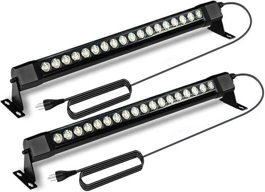 36W LED Wall Washer Light, 2FT 4000K Neutral White Outdoor Wall Washer Light Bar, 120V IP67 Waterproof LED Light Bar for Outdoor, Plug in (2 Pack)