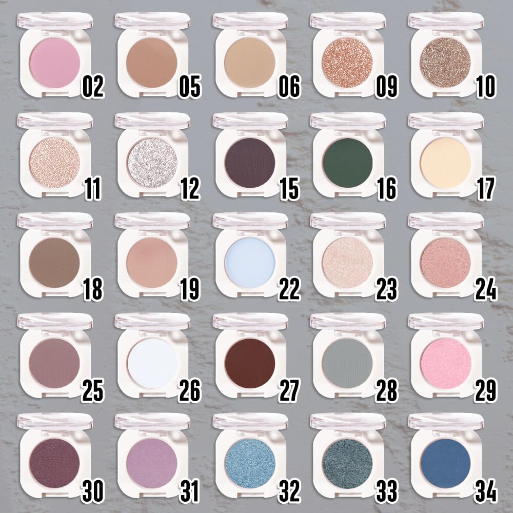 Dark Teal Glitter Eyeshadow Palette for Women, Single Monochrome Eye Shadow Makeup, Shiny Pressed Powder, Blendable Natural sombras para ojos, Holographic,Vegan,Travel -33