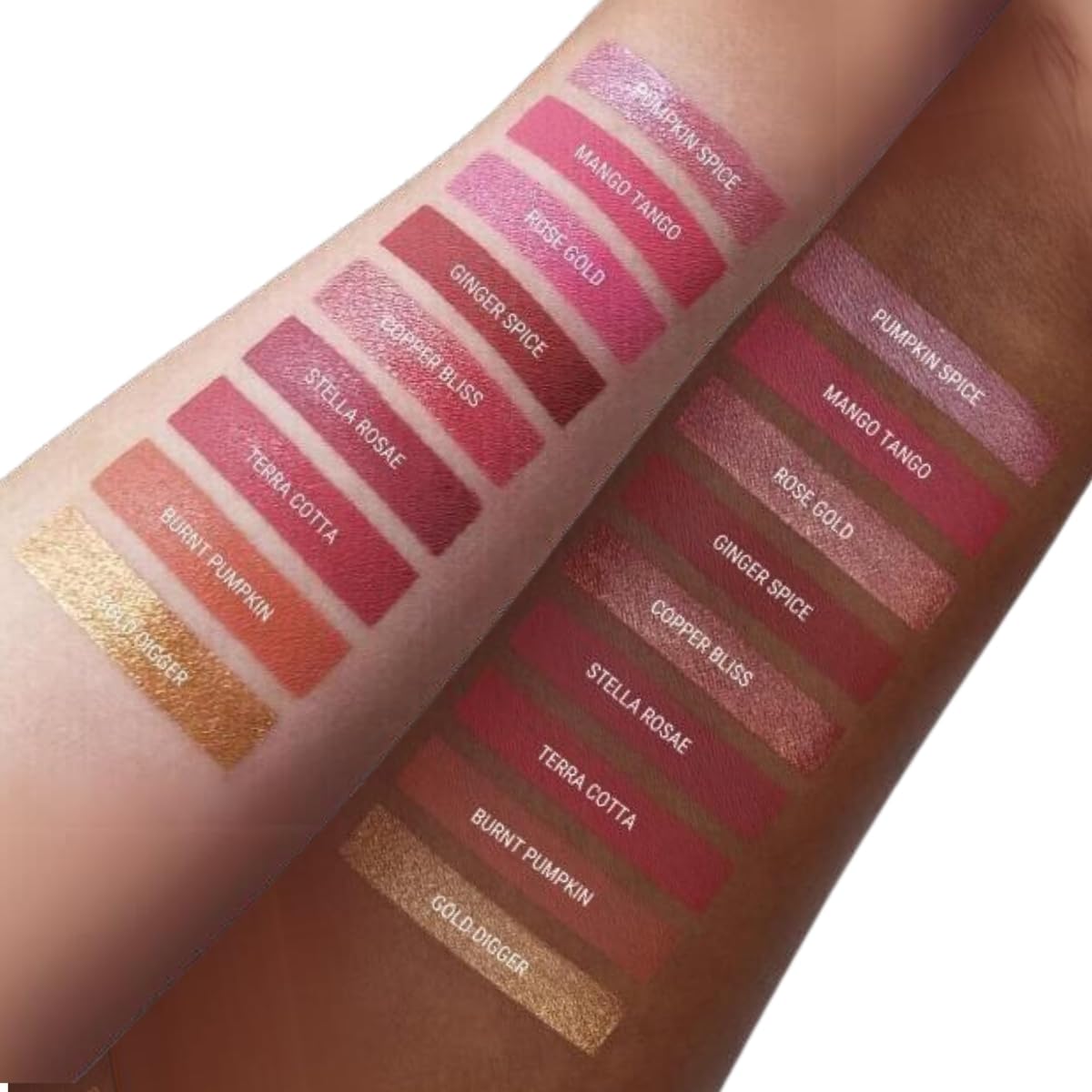 Aromi Metallic Liquid Lipstick | Rosy Peach Lip Color with Shimmery Finish, Vegan. Cruelty-free, Long-lasting and Smudge Proof, Gluten Free (Pumpkin Spice)