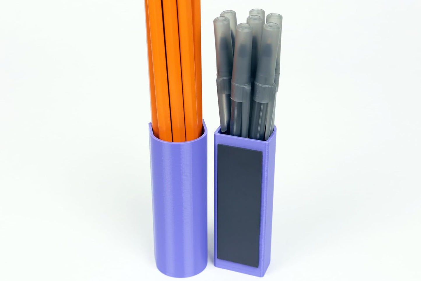 Magnetic Pen Holder, Marker Holder and Pencil Holder for Refrigerator, Locker, Whiteboard or Desk (Small, Lavender, Set of 2)