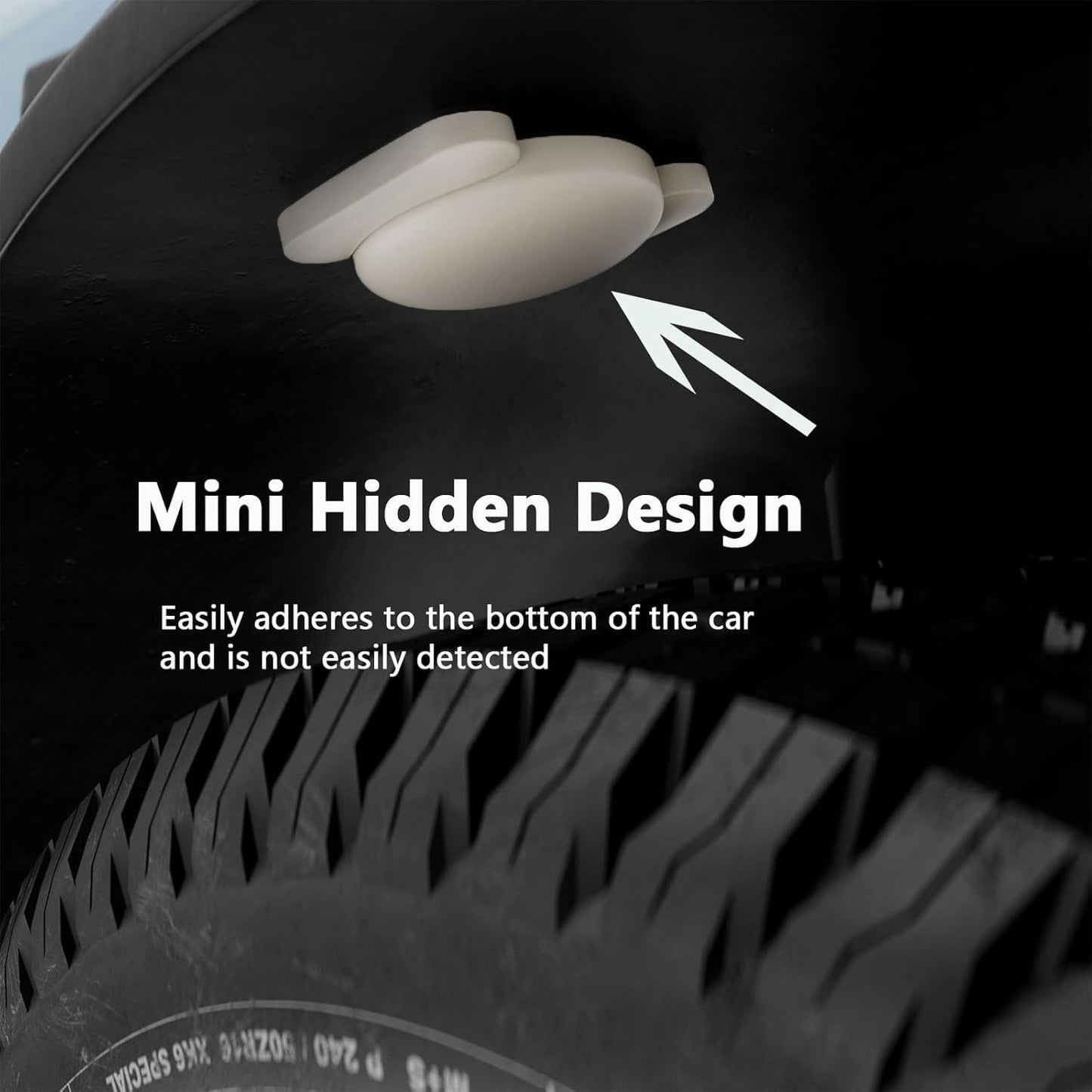 Mini Car GPS Tracking Device for Cars, Vehicles, 1PCS Real Time GPS Tracker for Vehicles Work with Find My (iOS Only), Hidden Car Tracker with Magnetic Case, No Monthly Fee (White)