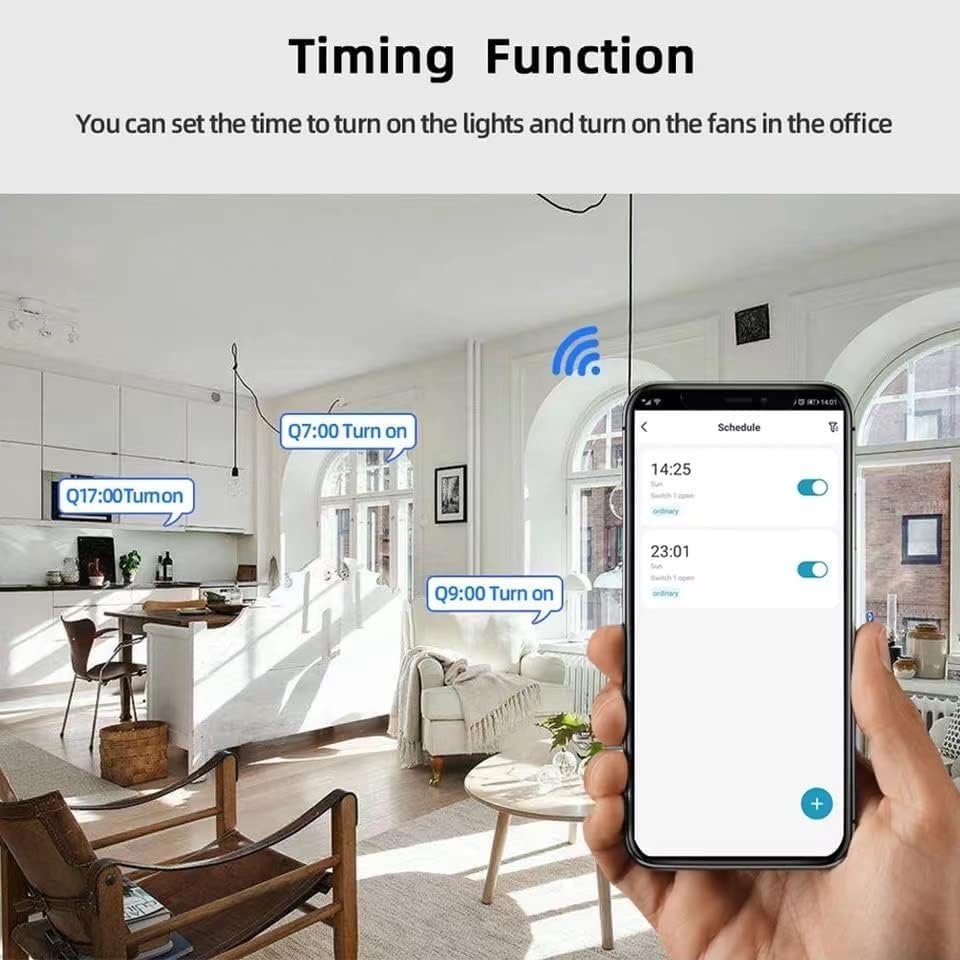 Tuya 2 Channel Updated USB 5V/DC/AC 7-32V, Momentary Inching Self-Locking Relay Module,Tuya App Remote Control,WiFi RF Bluetooth Switch Module,Dry Contact,Compatible with Alexa Goolge Home