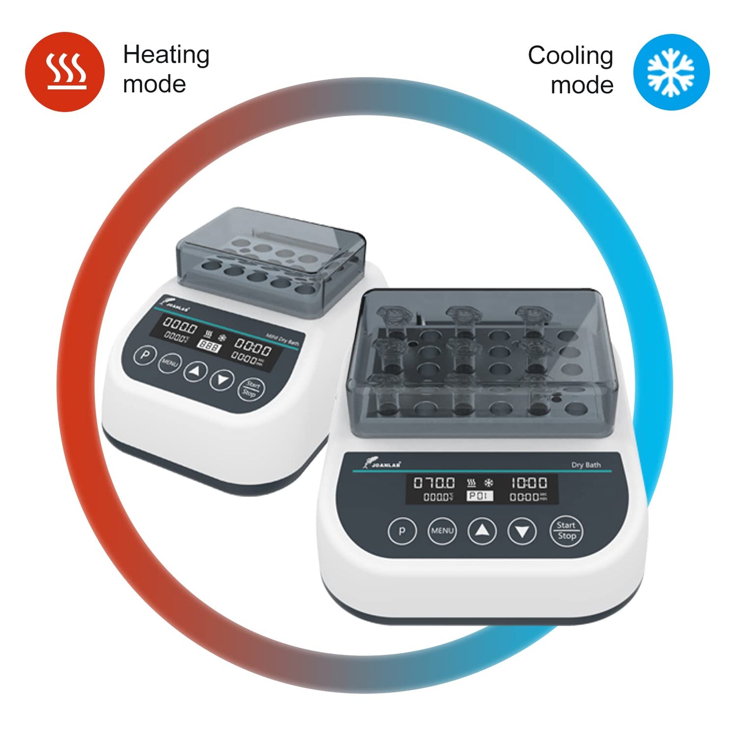 JOANLAB Lab Dry Bath Incubator Digital Laboratory Thermostatic Block Heater with 35 x 1.5ml Heating Block Programmable with Single Heating Function)