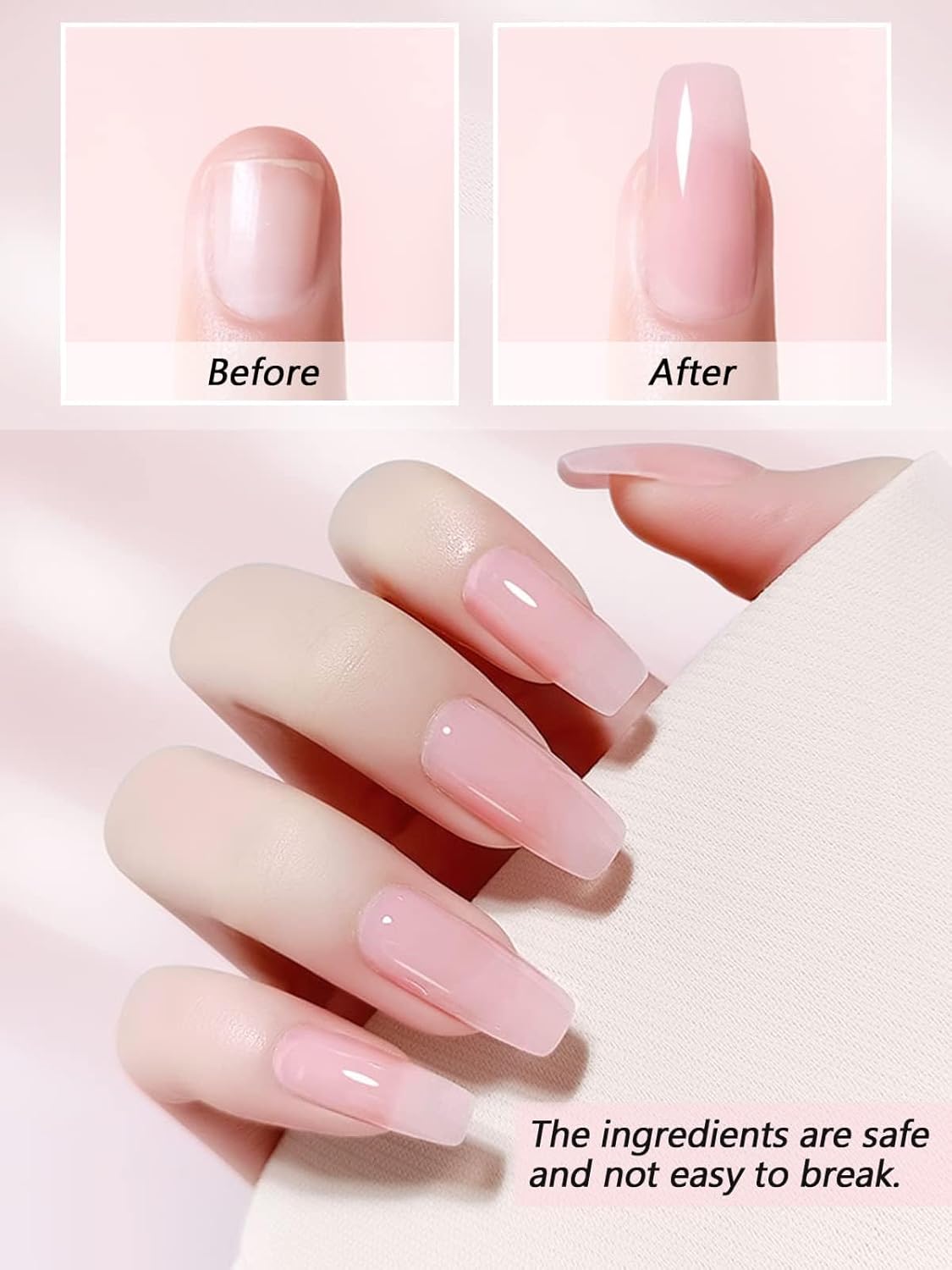 EBANKU Acrylic Nail Powder, 4.2oz Pink Powder for Nail Extensions & Sculpting, Colored Acrylic Nail Powders for French Nail Extension, Gifts for Women