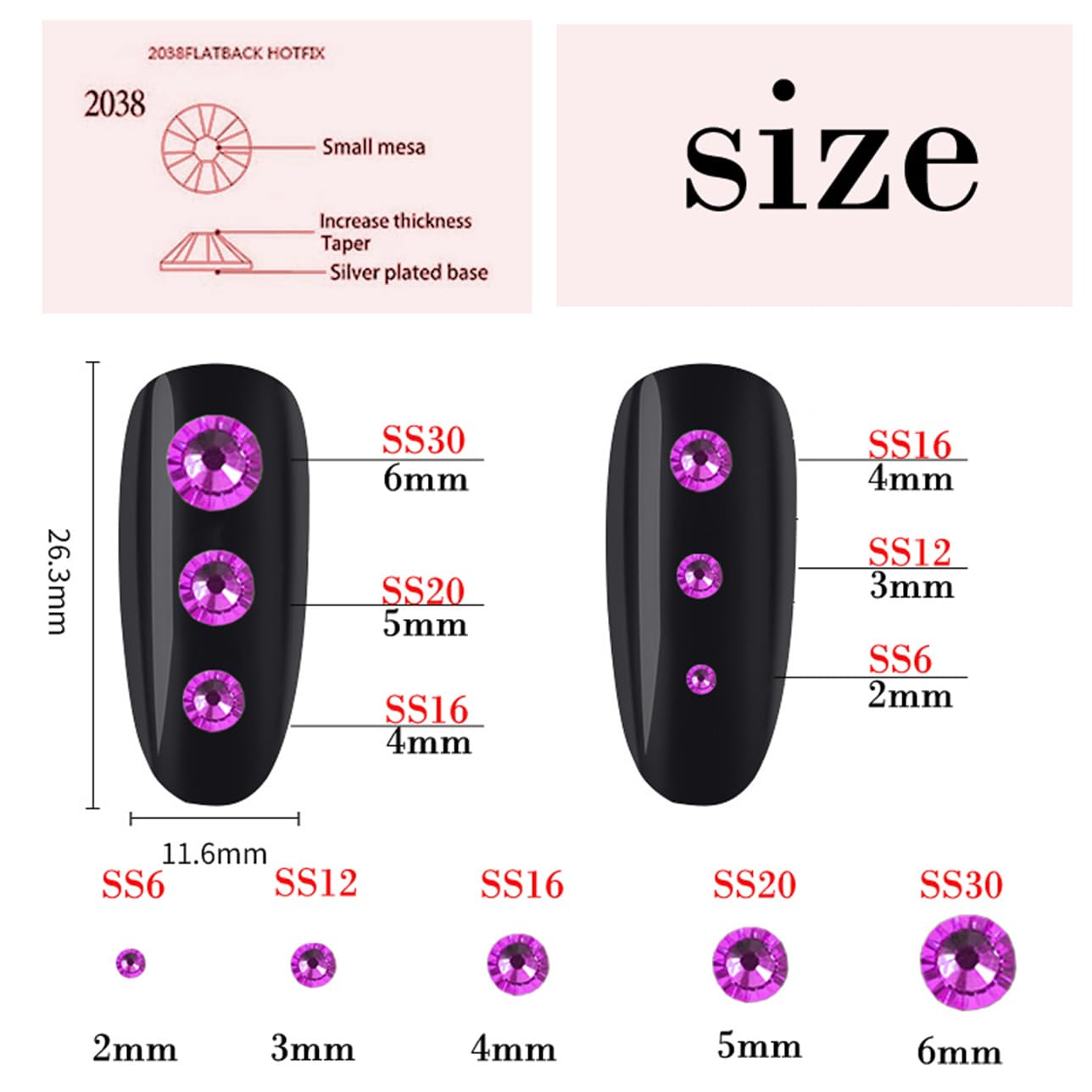 2250 Pcs SS16 4mm AB Flatback Rhinestones for Nails Art Crafts Glitter Round Shine Gems Crystals DIY Clothes Shoes （Black-Bottom Sapphire AB）