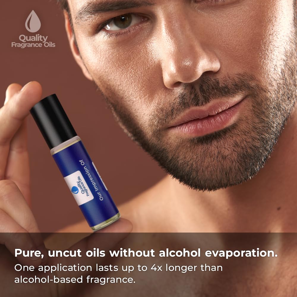 Quality Fragrance Oils' Pomegranate Dreams | Long-Lasting Perfume Oil, Alcohol-Free, Strong Scent, 10ml Roll-On | Affordable Alternative to Designer Fragrances
