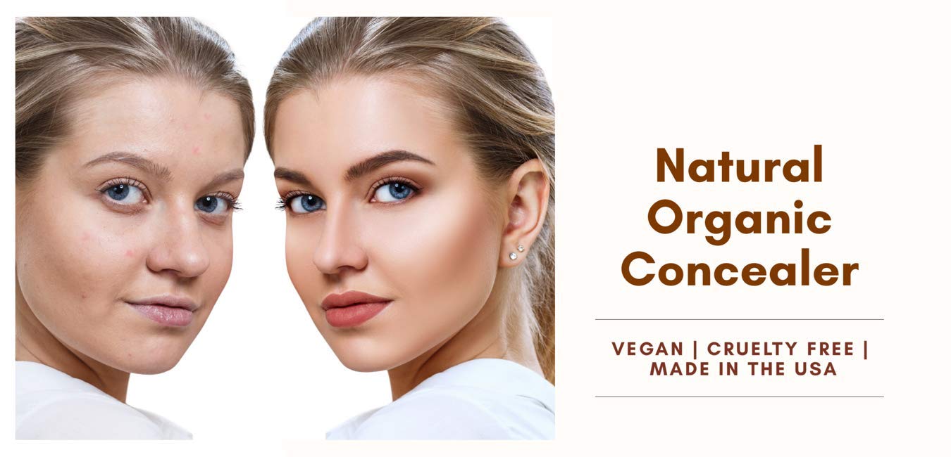 Mom's Secret 100% Natural Concealer, Organic, Vegan, Gluten Free, Cruelty Free, Made in the USA, 0.11 oz. (Fresh 16)