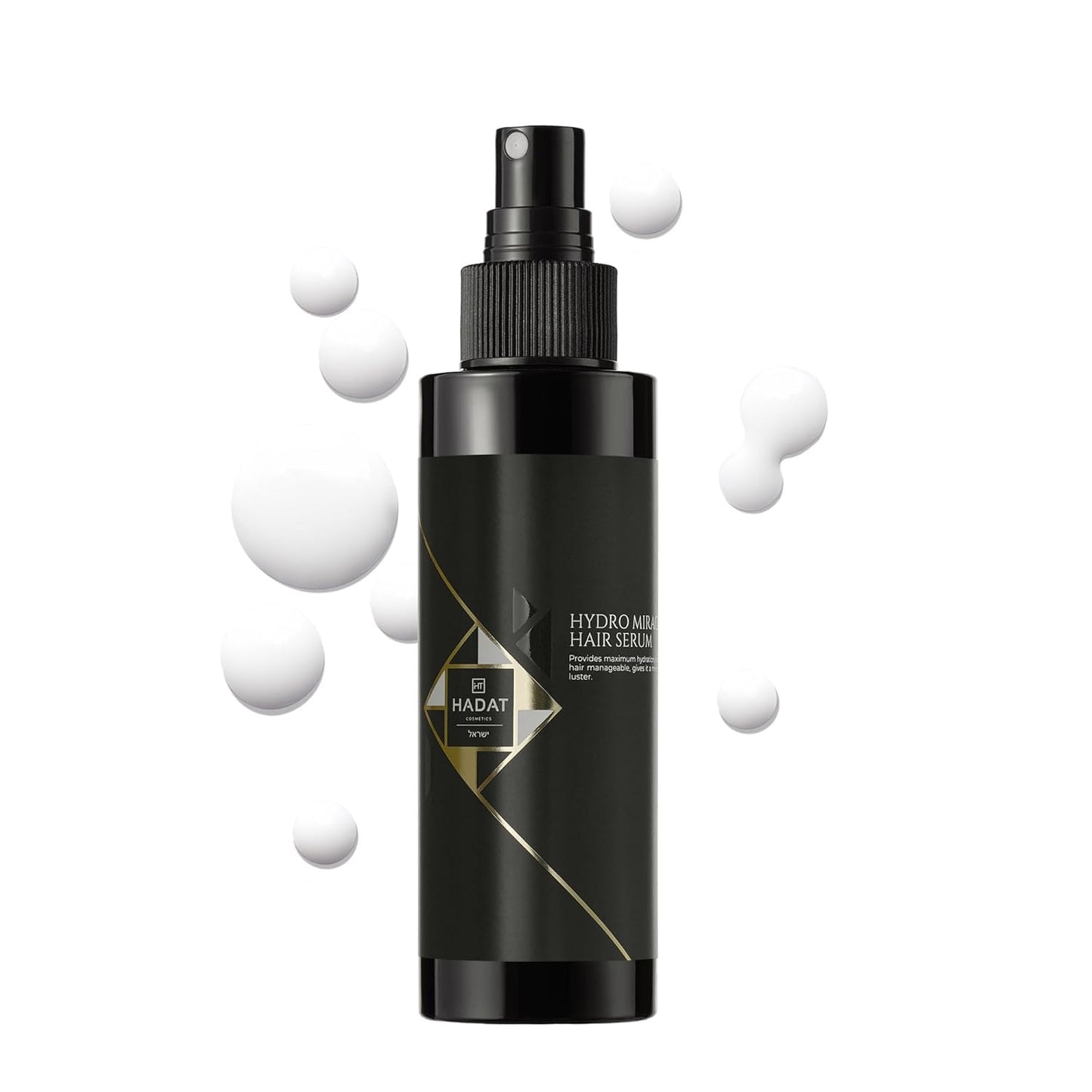 HADAT Hydro Miracle Hair Serum – Heat Protectant for Frizz Control, Shine & Detangling – Made in Israel – Sulfate & Paraben Free – For All Hair Types – 3.70 fl oz