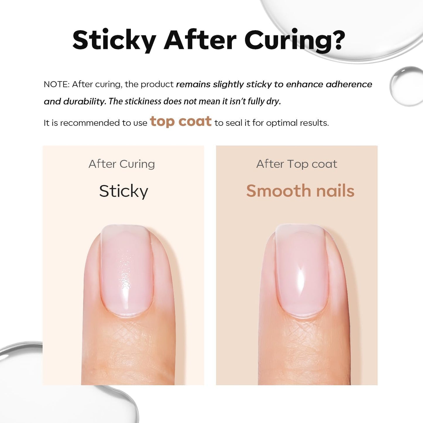modelones 3 Pcs Top Coat Builder Nail Gel with Gel Base, No Wipe - Shine Finish and Long Lasting, Clear Builder Top Nail Kit for Thickening Apex Building Extension, LED Lamp Cured 10ml Home DIY Salon