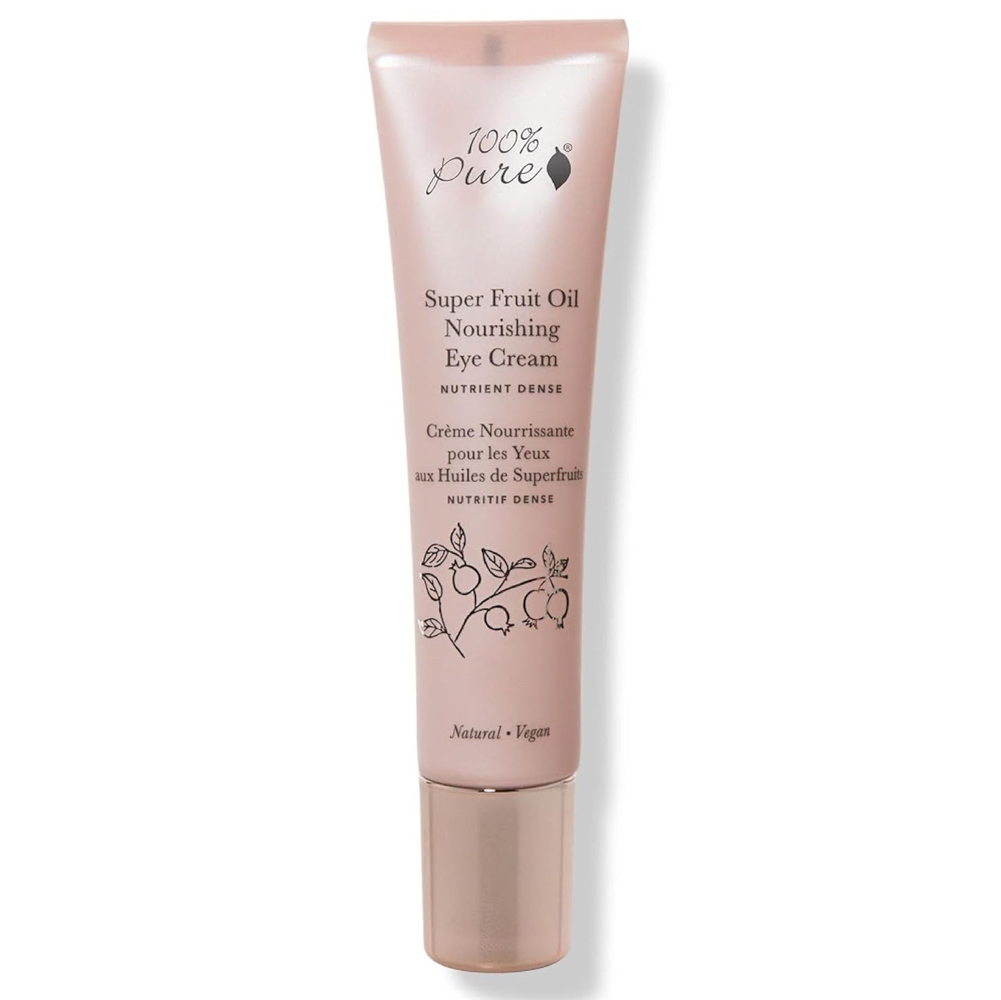 100% PURE Super Fruit Oil Nourishing Eye Cream, Anti-Aging Organic & Natural Hydration for Puffiness, Fine Lines, Under Eye Bags - 0.5 Fl Oz
