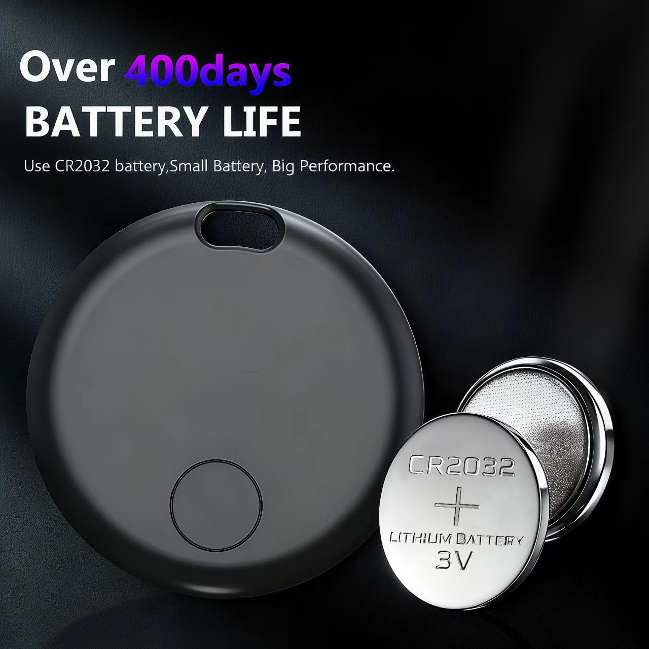 Air Tracker Tags-4 Pack Seektags [2025 Dual-System Compatible] for Apple Find My & Android Find Hub, 400 Days Battery with CR2032, 100dB Alarm, Compatible with iOS & Android for Keys Wallet Luggage