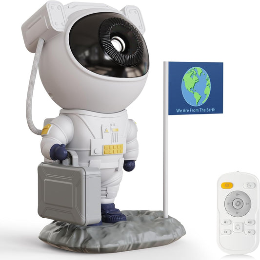 Astronaut Galaxy Projector Planetarium Star Projector, 12-in-1 Space Galaxy Light with Bluetooth 5.0 Speaker, White Noise, Timer & Remote Control, Night Sky Lamp for Bedroom, Home Theater, Party Décor