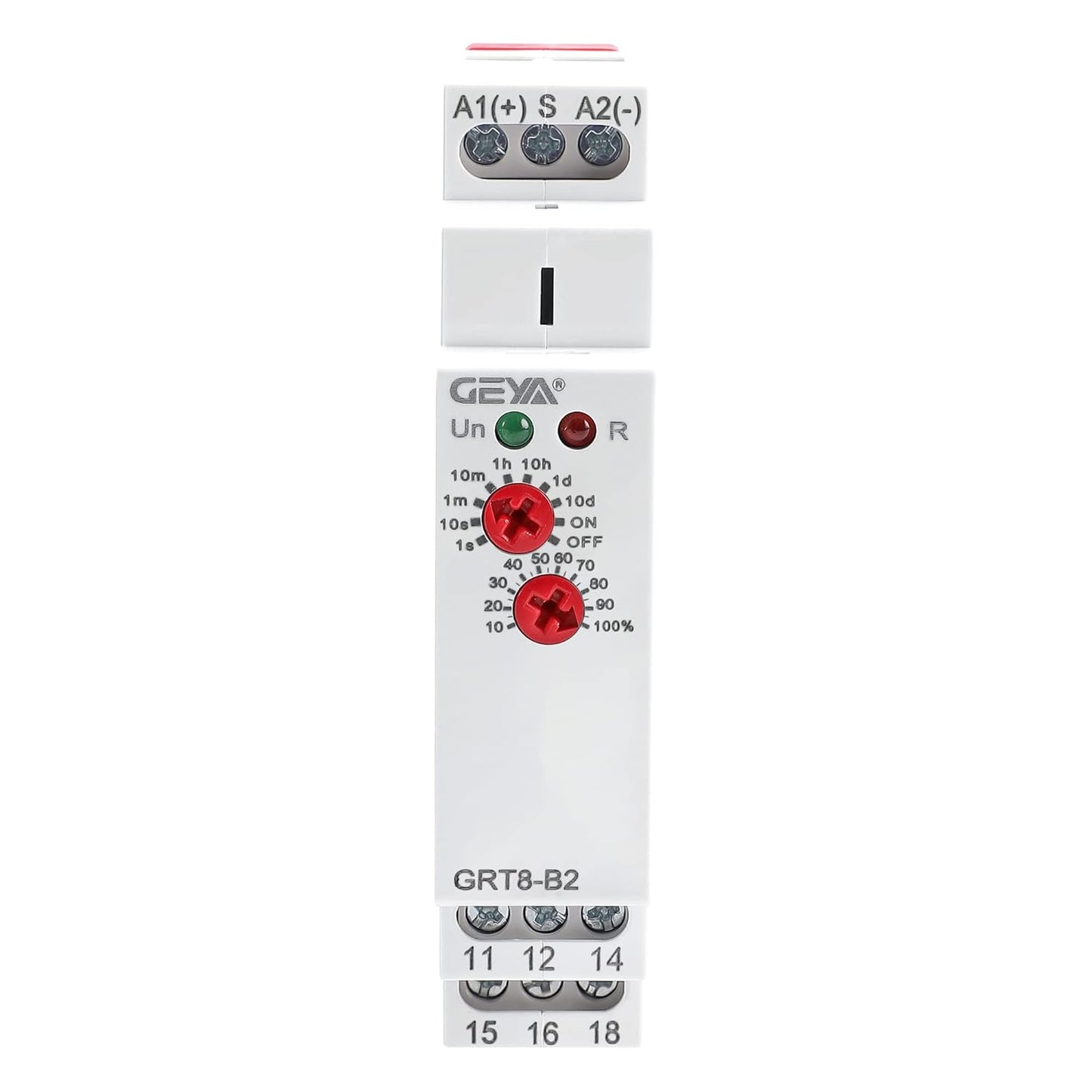 GEYA Delay Off Single Function Time Relay 2 Outputs 16A Electronic Power Off Timer Delay Relay(GRT8-B2,AC/DC12V-240V)
