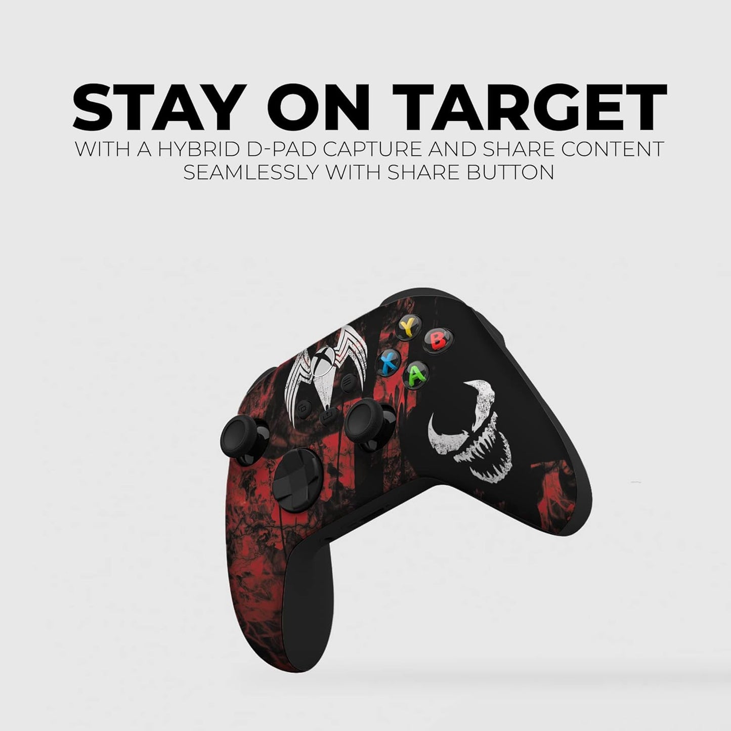 DreamController Carnagge Custom X-box Controller Wireless compatible with X-box One/Series X/S Proudly Customized in USA with Permanent HYDRO-DIP Printing (NOT JUST A SKIN)