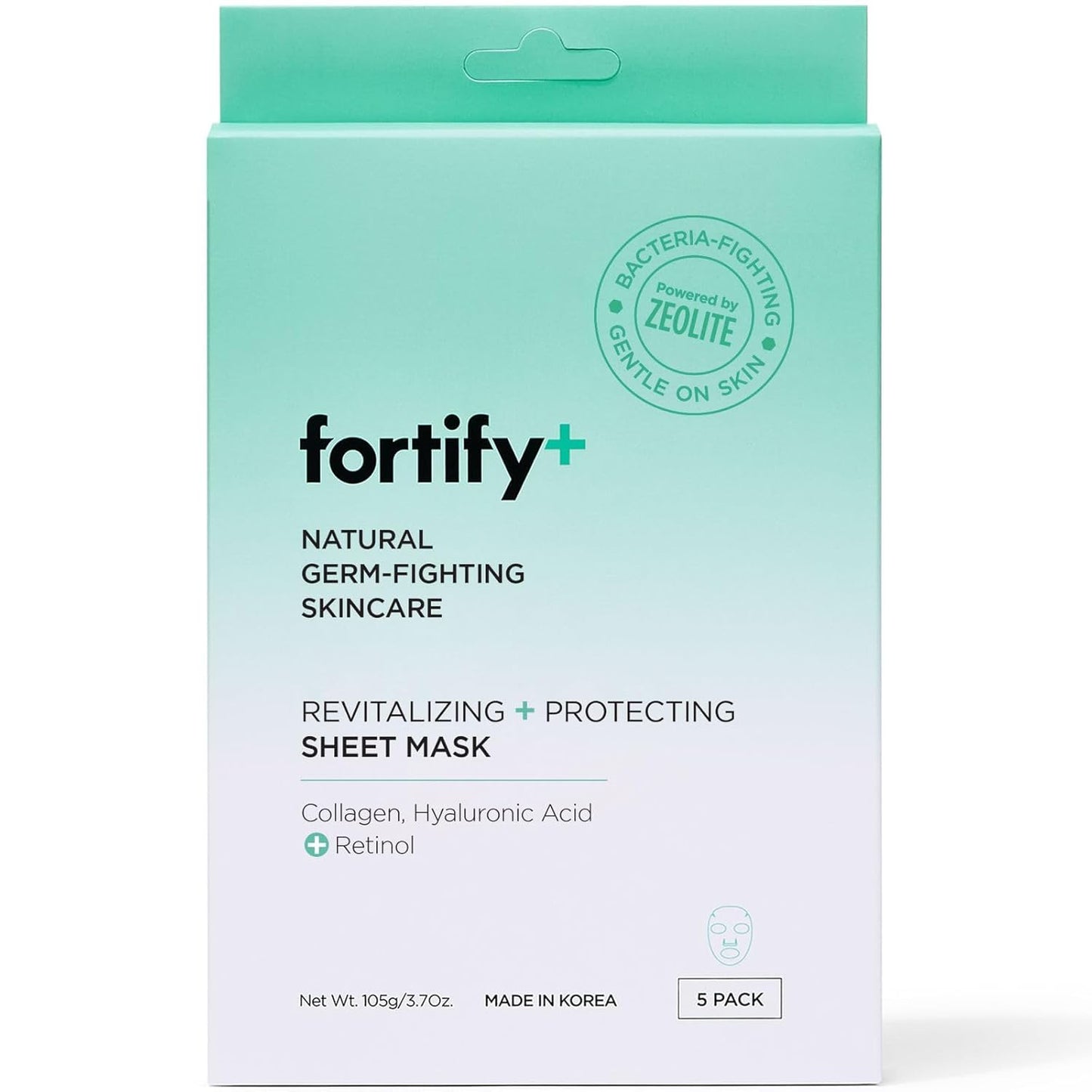 Face Mask - Hyaluronic Acid & Aloe - Dermatologist Tested, Ultra Hydrating, Anti-Aging, Pore Minimizing - 3-in-1: Detox - Treat- Boost - Clean Beauty, Korean Skin Care, 5 Sheet Masks