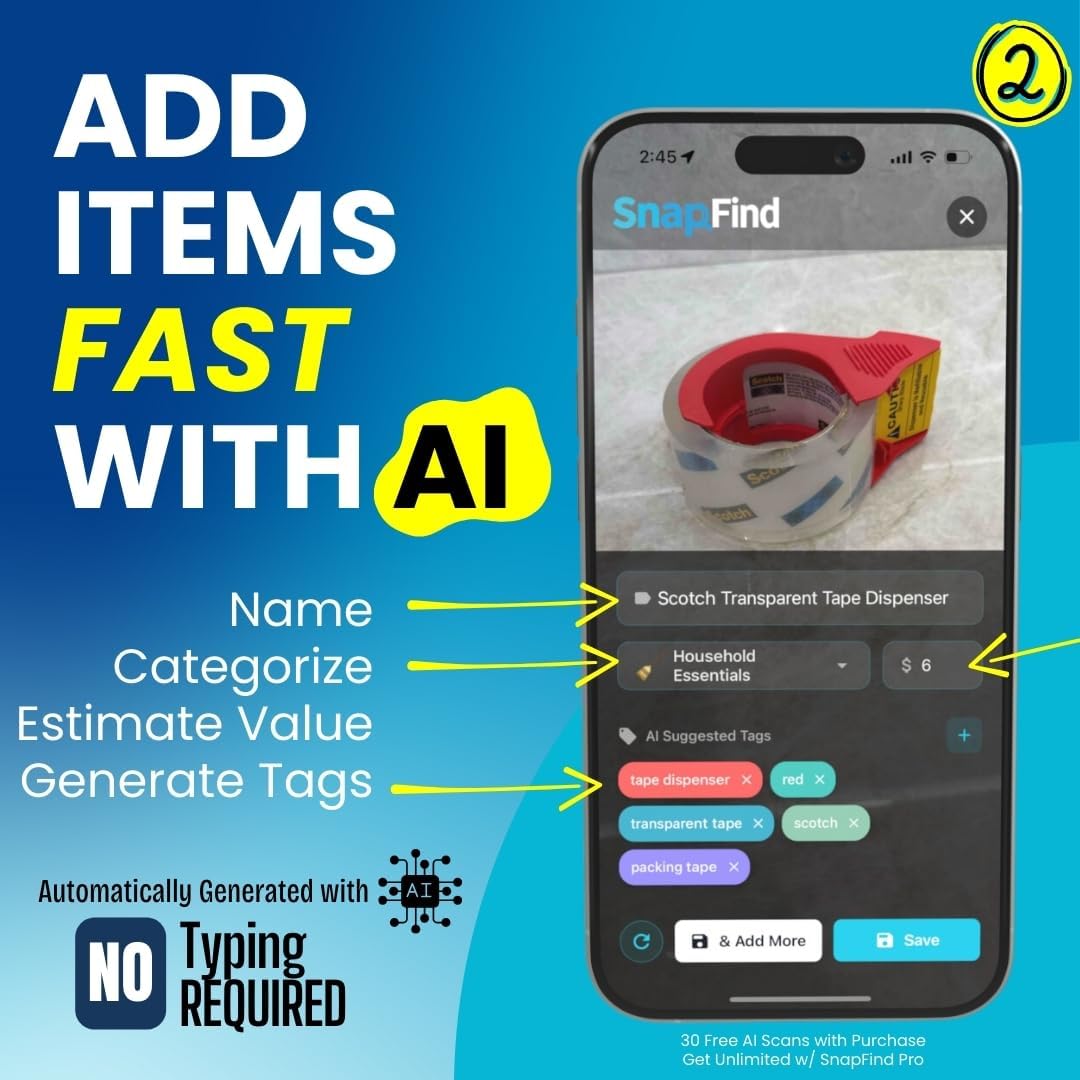 Smart QR Code Labels – AI Auto-Labeling, No Typing! Storage Bins & Moving Containers – iOS and Android App – 48 Color-Coded Stickers (2.5" x 2.5")