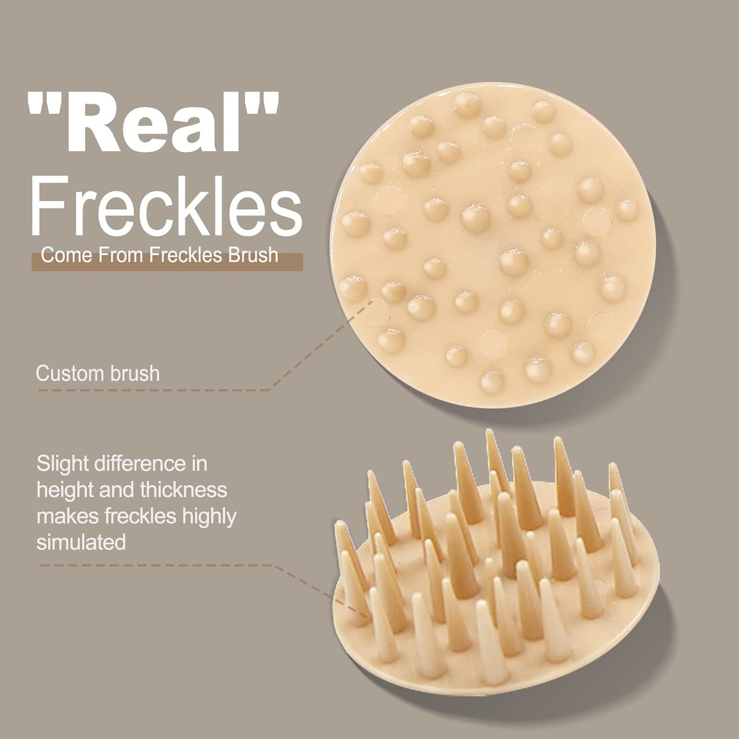 Freckle Stamp Natural Like Freckle Pen Makeup Fake Freckles Cushion Waterproof Long Lasting Quick Dry, Get Sun-kissed Stars Makeup Freckle in One Press, Pleasant Brown (Coffee), 15g