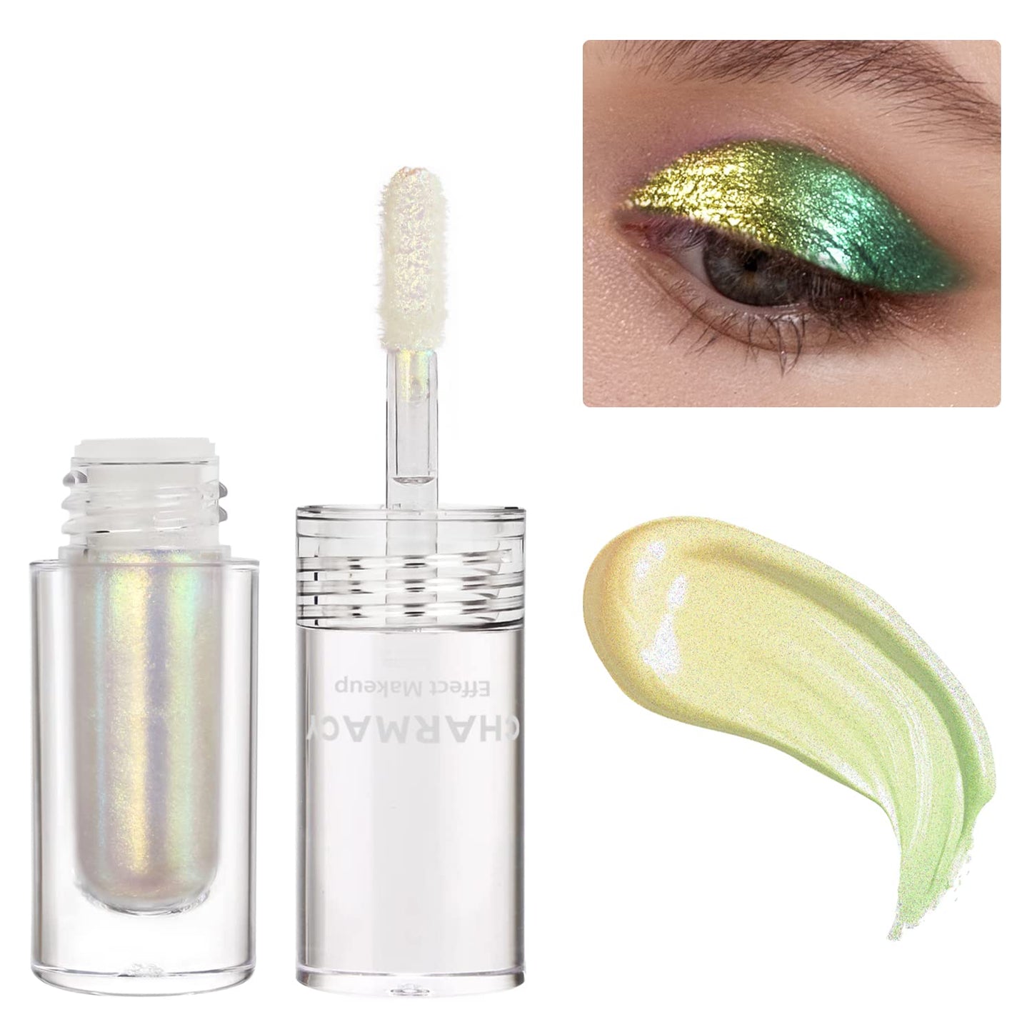 CHARMACY Liquid Duochrome Eyeshadow, Multi-Dimensional Eye Looks, Long Lasting Glitter Eye Shadow Sets Metallic Pigments, Quick Drying, Sparkling Shiny Eye Makeup for Beginners #10