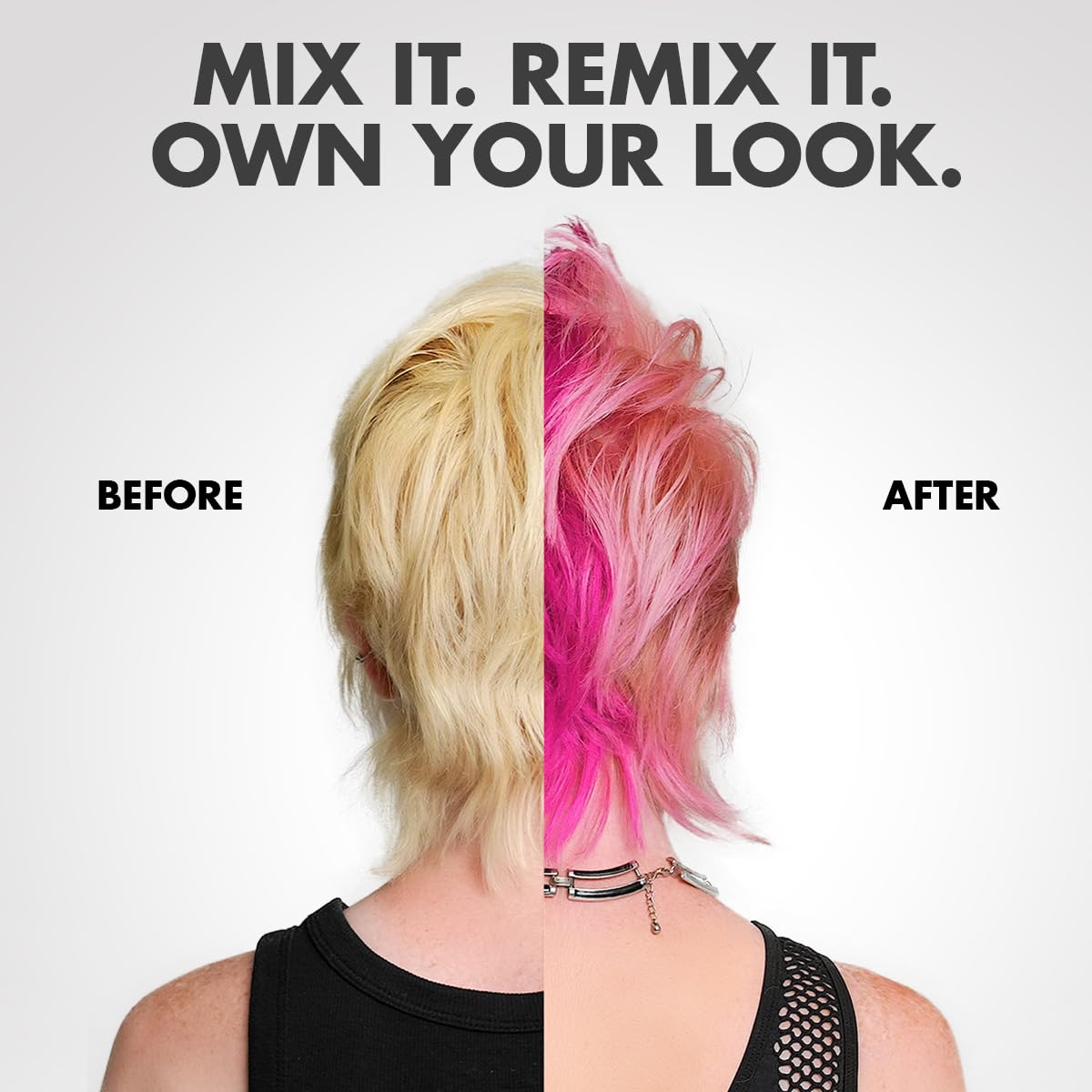 Got2b Color Remix, Customizable Semi-Permanent Hair Color, 093 Shocking Pink