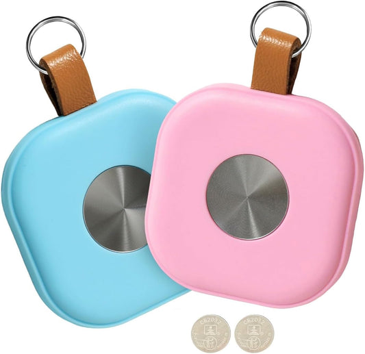 Air Tracker, Key Finder Works with Find My App (iOS Only), Bluetooth Tracker for Keys, Luggage, Suitcases, Key Finder Locator with Sound, Worldwide Tracking Tags, Replaceable Battery-2 Pack Colorful