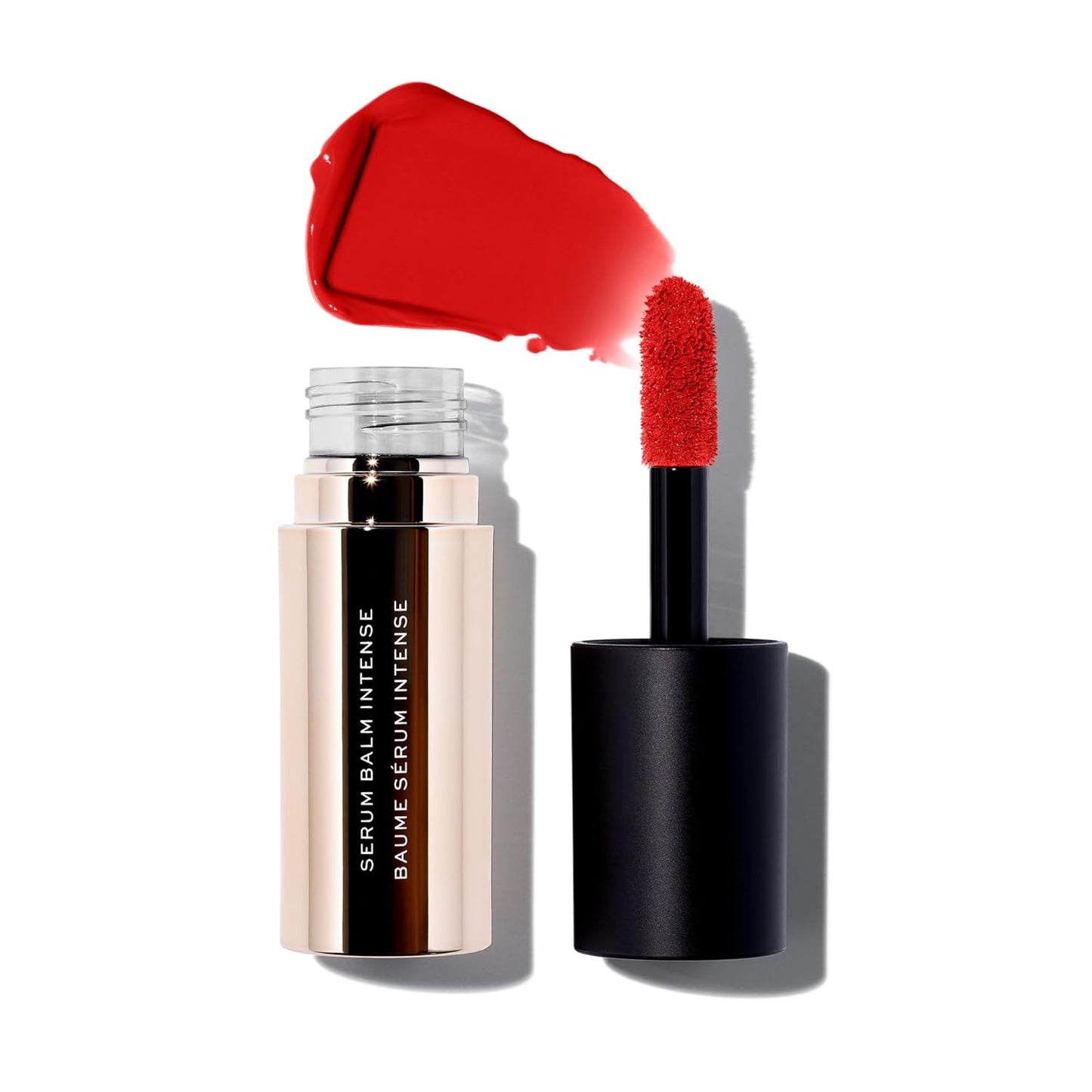 MAKE Beauty Serum Balm Intense, Hydrating Lip Gloss. Pigmented Vegan Moisturizing Lip Oil with Plumping Effect. Lip Emollient Treatment for Soft, Smooth, Shiny Lips - Shade, Shock Layer
