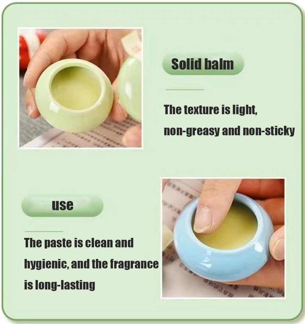 Chinese Style Ancient Solid Balm - Portable Solid Fragrance Balm - Natural Perfume for Men and Women (Osmanthus)