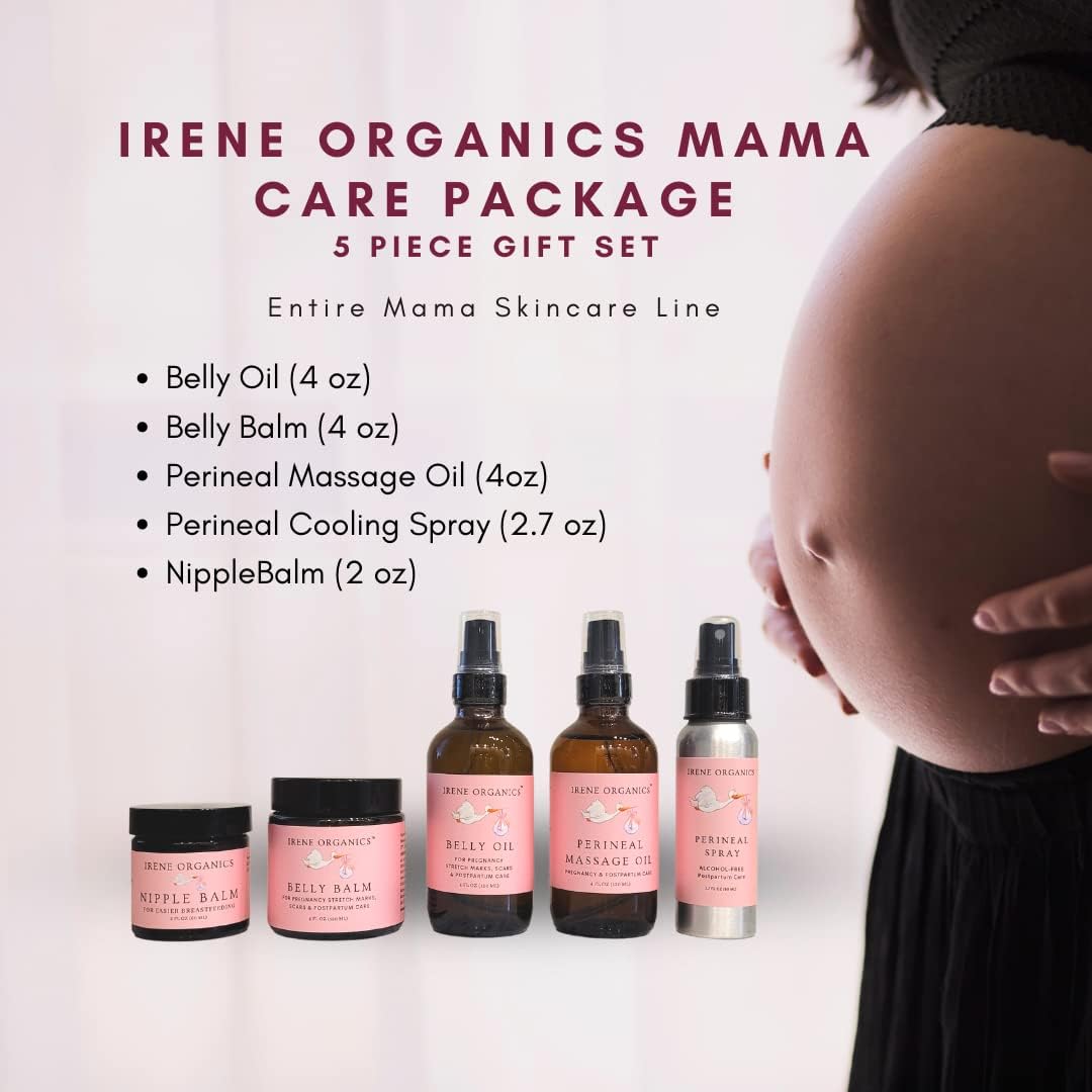 Belly Bundle - Organic Belly Balm and Natural Belly Oil for Pregnancy Stretch Marks and Scars (5 piece set - SM)