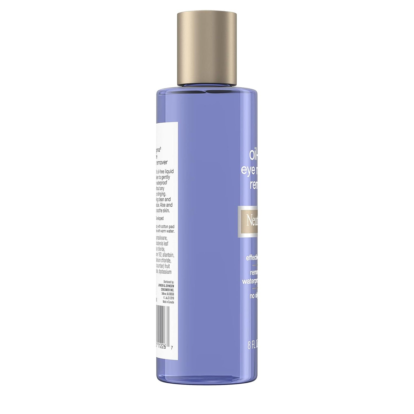 Neutrogena Gentle Oil-Free Eye Makeup Remover & Cleanser for Sensitive Eyes, Non-Greasy Makeup Remover, Removes Waterproof Mascara, Dermatologist & Ophthalmologist Tested, 8.0 fl. oz (Pack of 2)