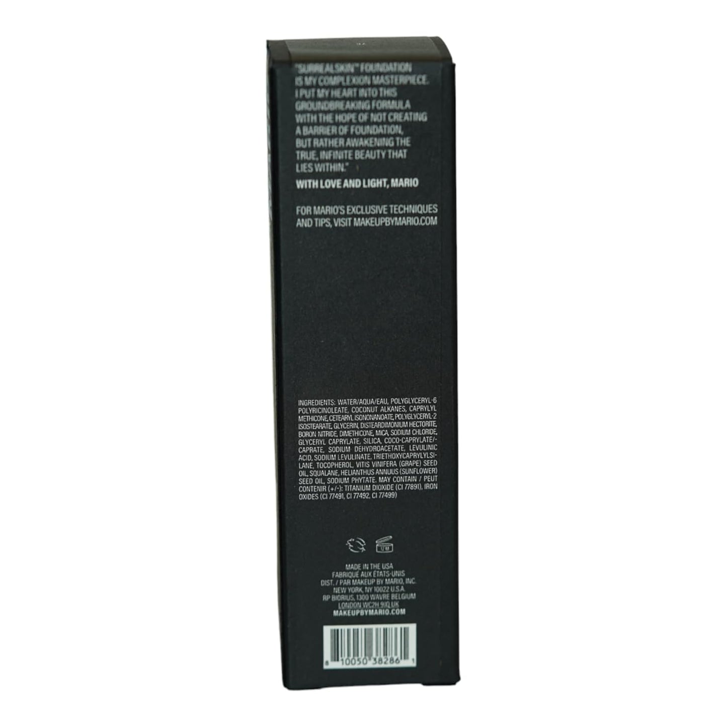 MAKEUP BY MARIO SurrealSkin Liquid Foundation, Liquid Formula, Vegan, Long-wearing coverage, Hydrating, Natural Finish, Size 30 mL (7C - light medium with cool undertone)