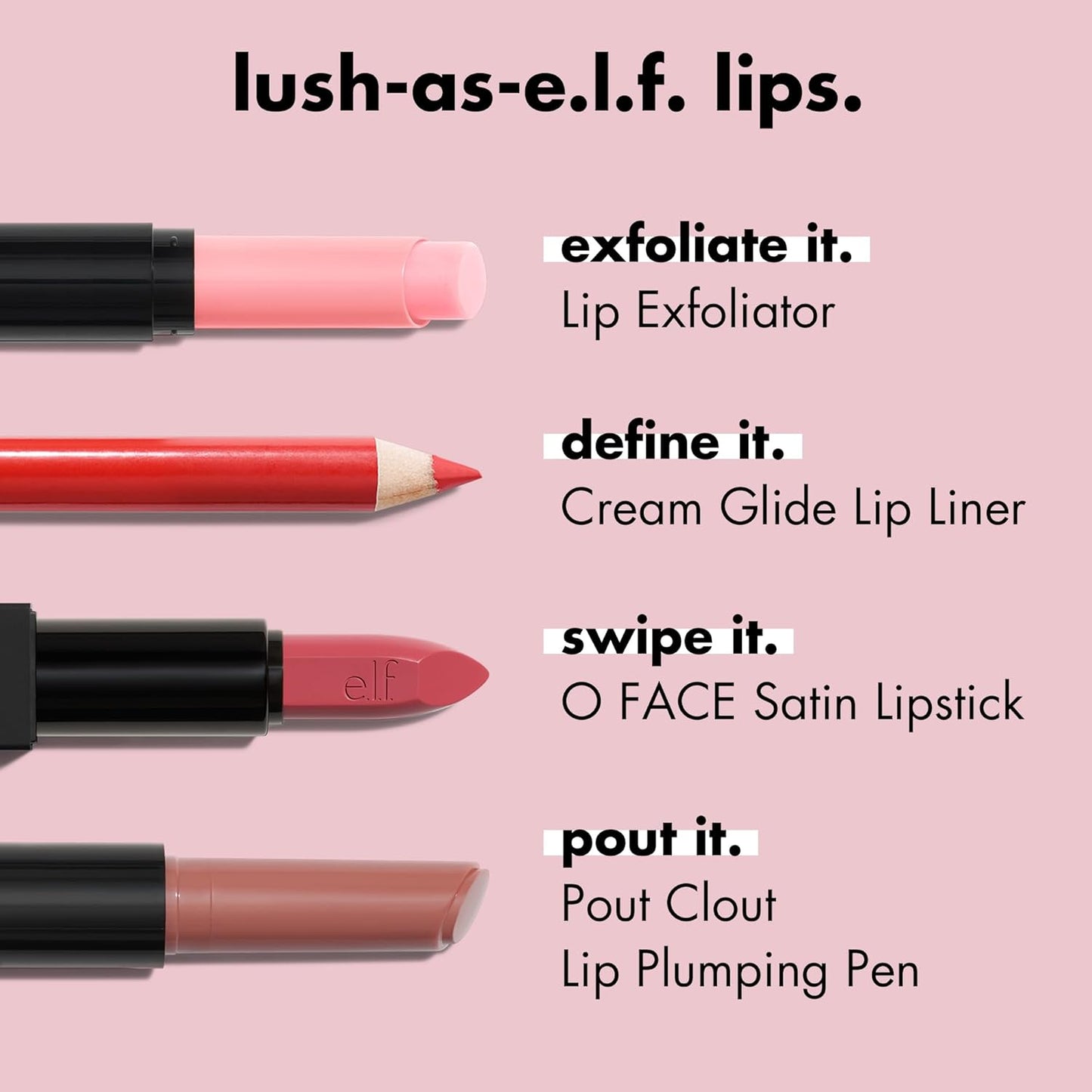 e.l.f. Cream Glide Lip Liner, Highly-Pigmented Pencil For Shaping & Sculpting Lips, Semi-Matte Finish, Vegan & Cruelty-Free, Mauve Aside