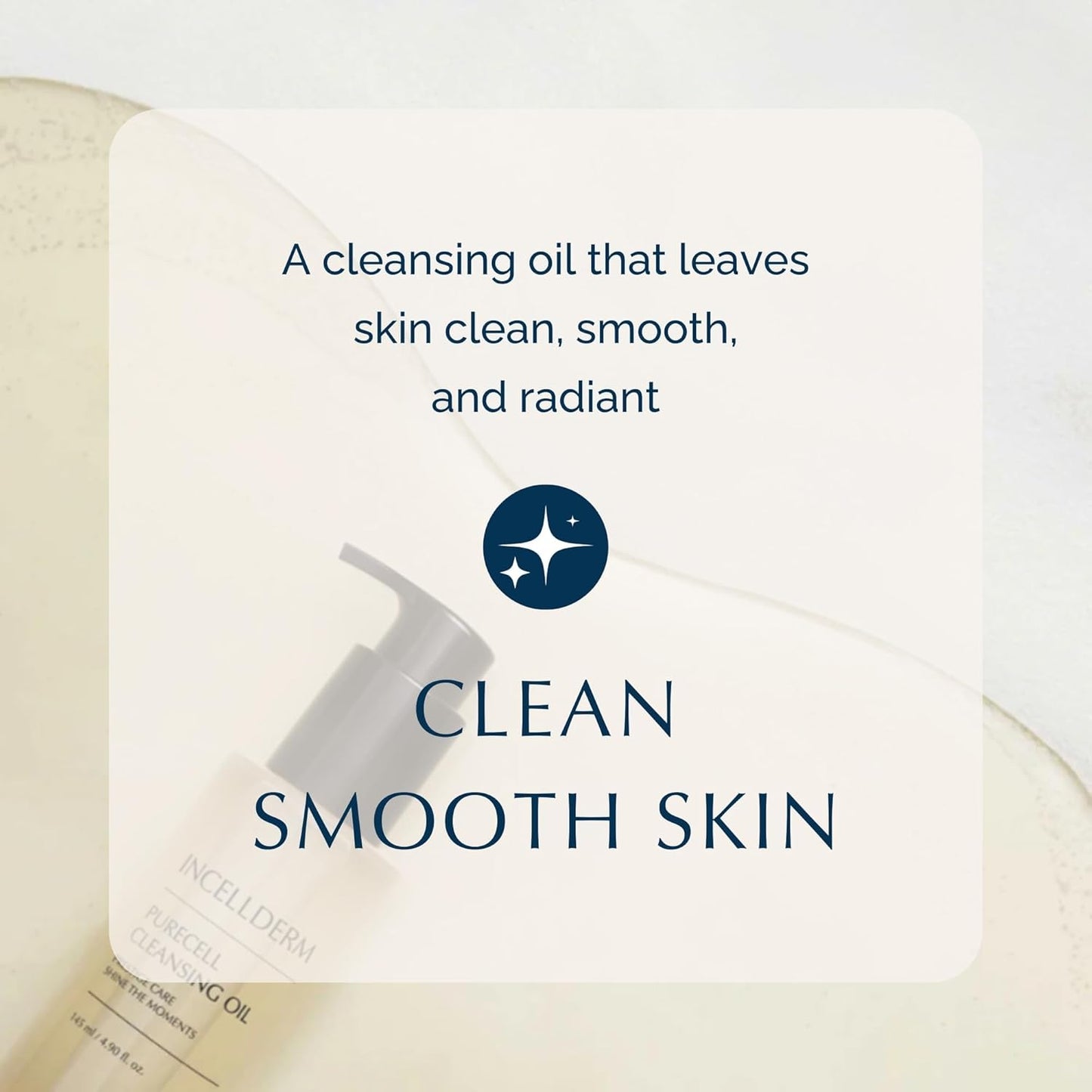 Riman Incellderm Purecell Cleansing Oil | 4.9 fl oz | Gentle Makeup Remover and Hydrating Cleanser | Lightweight and Non-Comedogenic | Suitable for Various Skin Types | Plant-Based Formula