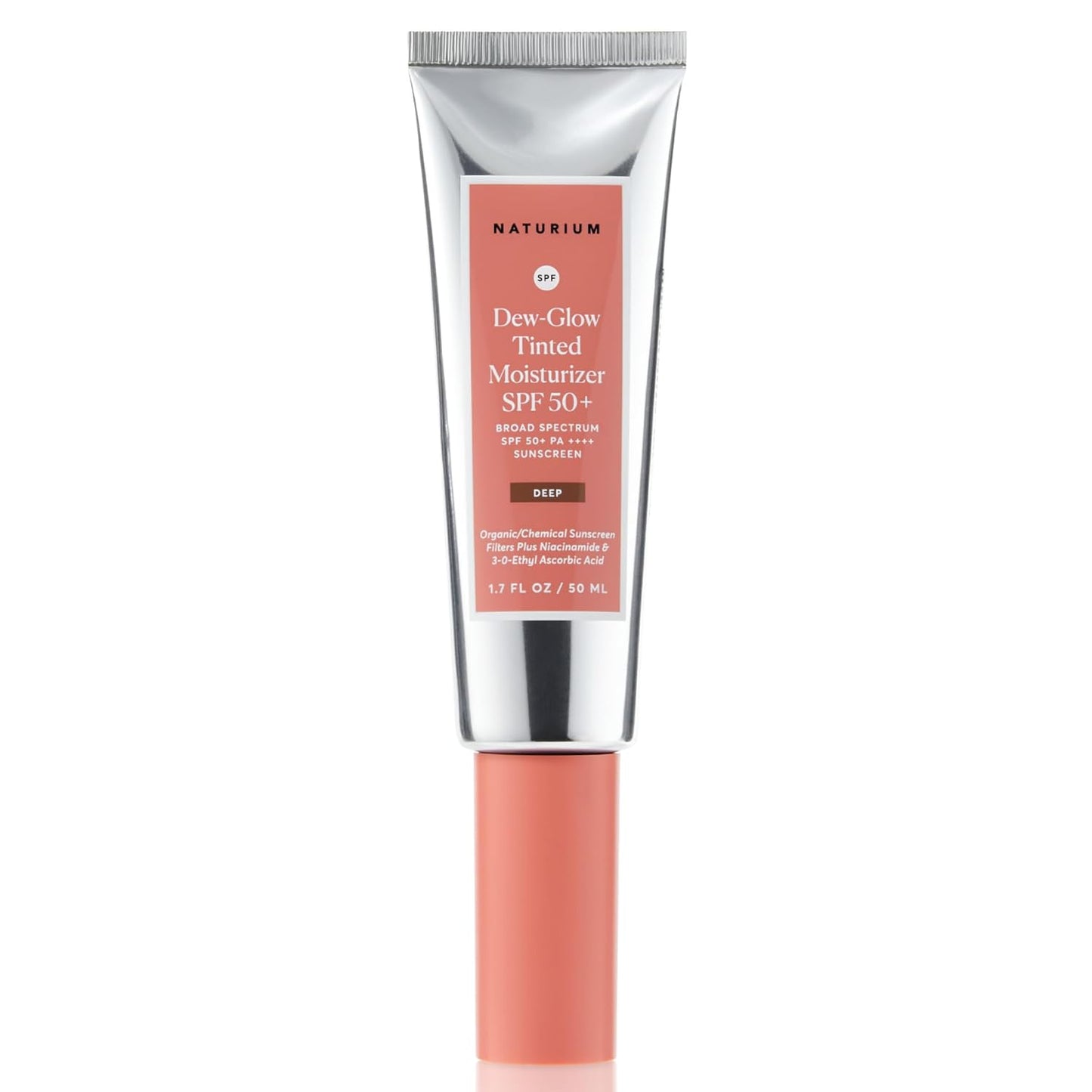 Naturium Dew-Glow Tinted Moisturizer SPF 50+ Deep, Daily Moisturizing Sunscreen & Face Primer Face Primer with Tint, Skin Protector with Dewy Finish, 1.7 oz