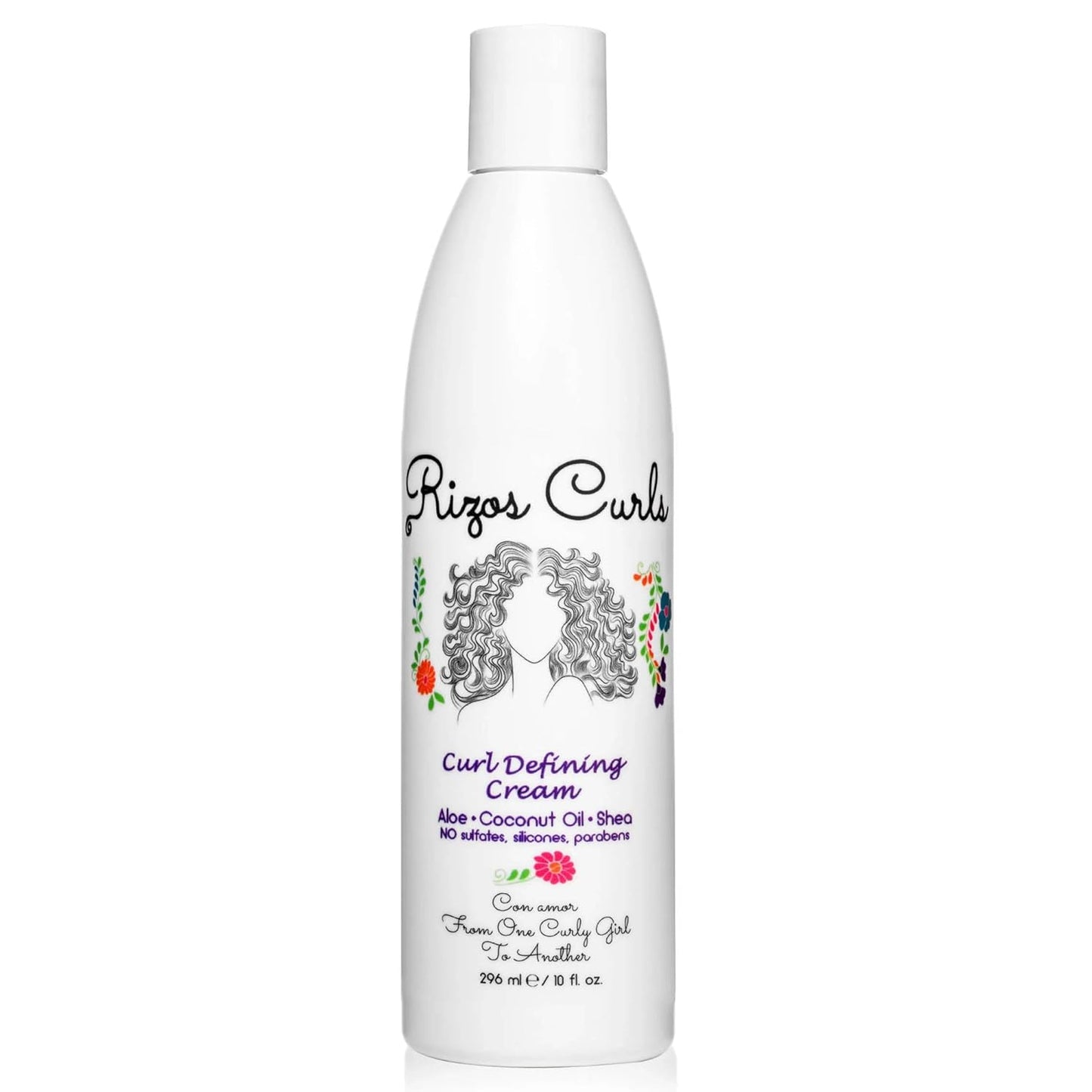 Rizos Curls Curl Defining Cream for Wavy, Curly, Coily Hair – Frizz Control, Defines, Softens, Moisturizes, Adds Shine for 1a–4c Hair Types – Sulfate & Paraben