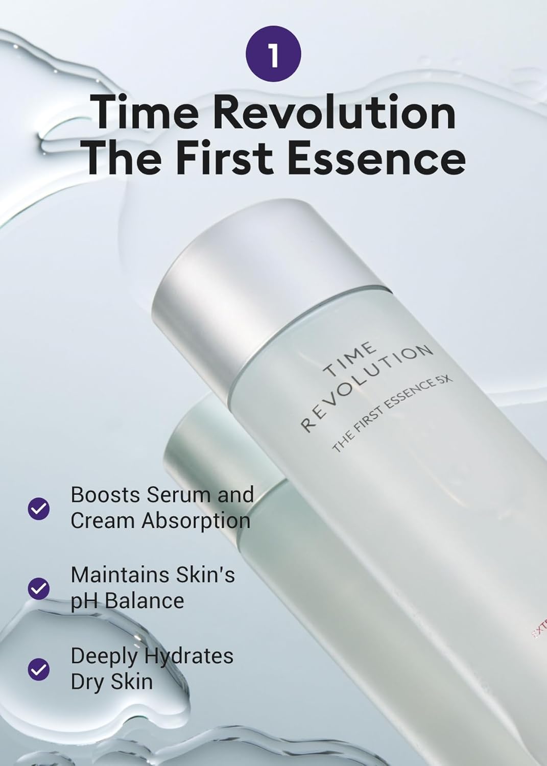 MISSHA Time Revolution Gift Set The First Essence 5X & Night Repair Ampoule 5X for Radiant, Youthful Skin