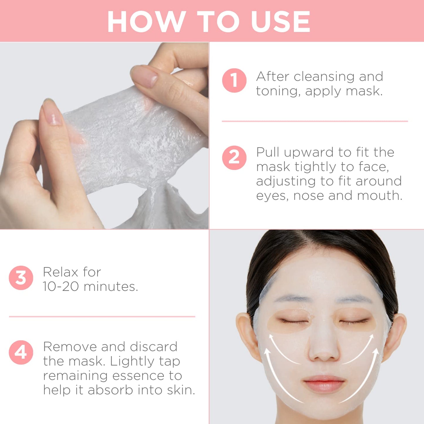 Mediheal Official Best Korean Sheet Mask - Collagen Essential Face Mask 4 Sheets Lifting and Firming For All Skin Types Value Sets