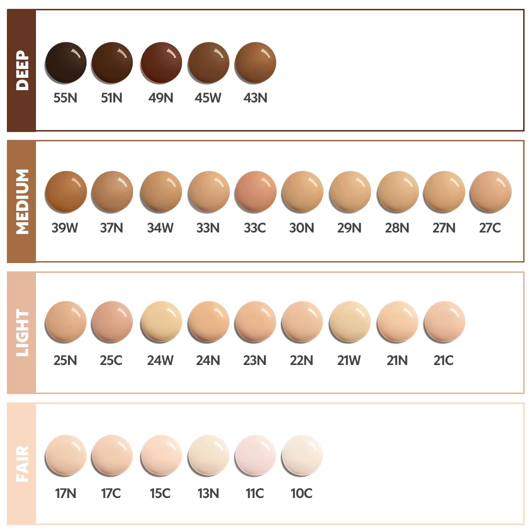 TIRTIR Mask Fit Red FoundationㅣLong Lasting Flawless Coverage, Energy Essence, Lightweight, Hydrating, Pore-Blurring, Breathable Satin Finish, Makeup, Radiant Skin, #43N Deep Cocoa, 1.01 Fl Oz
